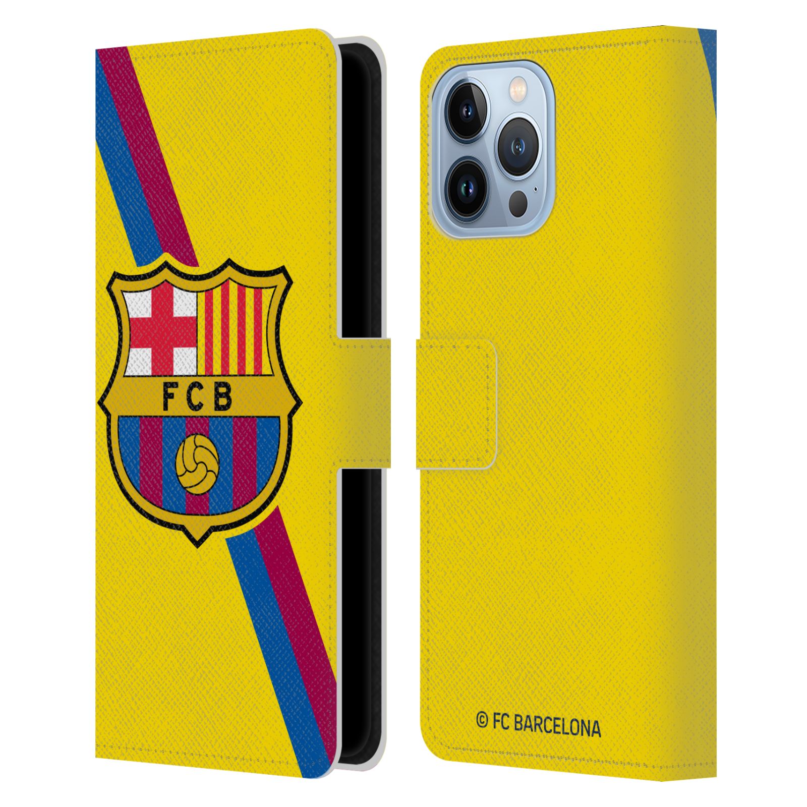 Pouzdro na mobil Apple Iphone 13 PRO MAX - HEAD CASE - FC Barcelona - Dres Hosté žlutý