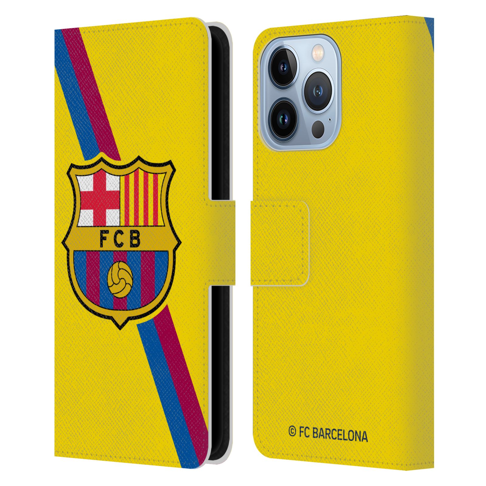 Pouzdro na mobil Apple Iphone 13 Pro - HEAD CASE - FC Barcelona - Dres Hosté žlutý