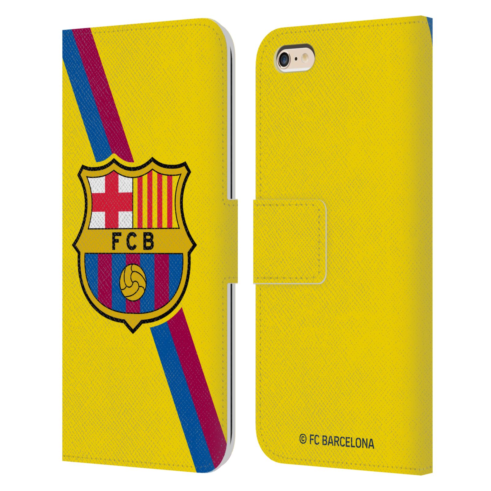 Pouzdro na mobil Apple Iphone 6 PLUS / 6S PLUS - HEAD CASE - FC Barcelona - Dres Hosté žlutý