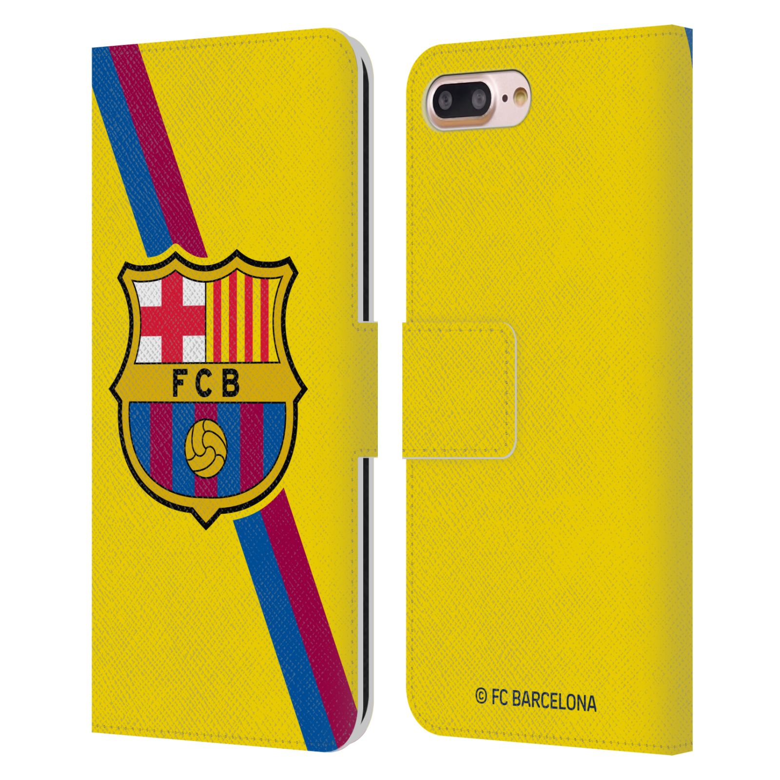 Pouzdro na mobil Apple Iphone 7+/8+ - HEAD CASE - FC Barcelona - Dres Hosté žlutý