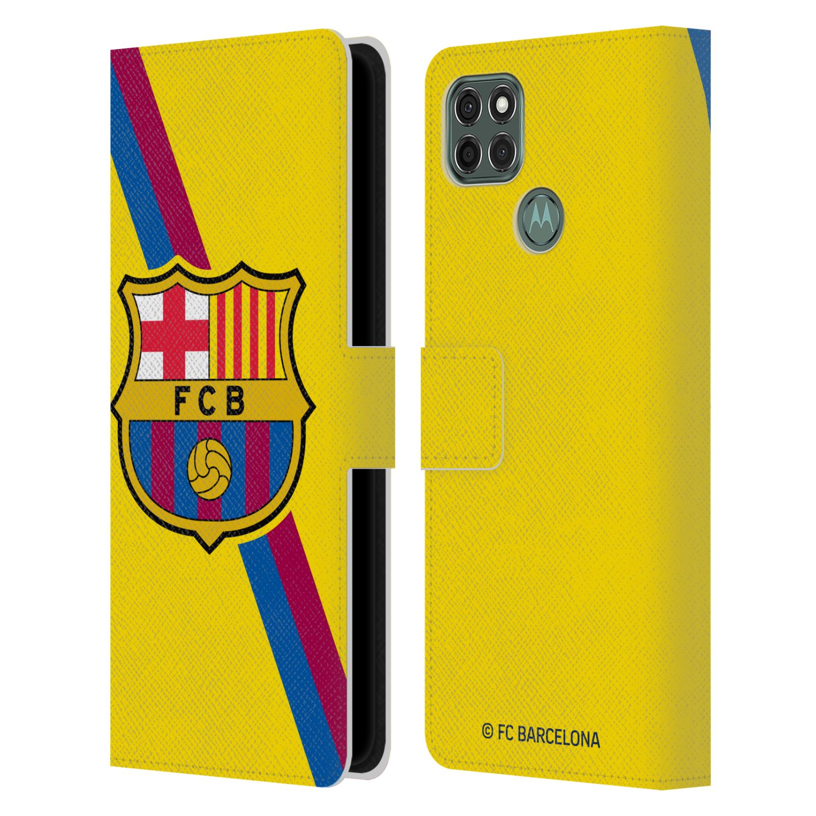 Pouzdro na mobil Motorola Moto G9 POWER - HEAD CASE - FC Barcelona - Dres Hosté žlutý