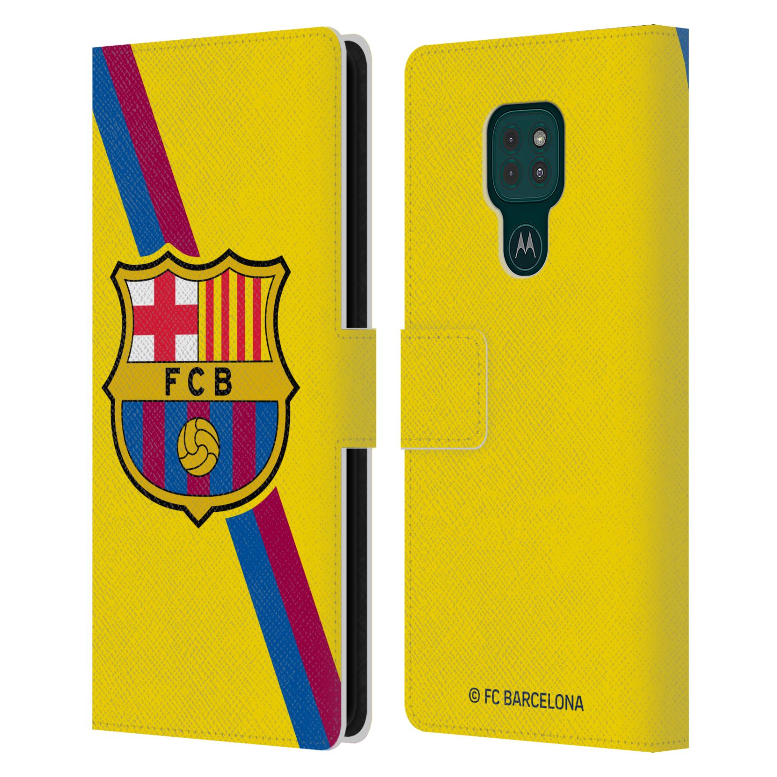 Pouzdro na mobil Motorola Moto G9 PLAY - HEAD CASE - FC Barcelona - Dres Hosté žlutý