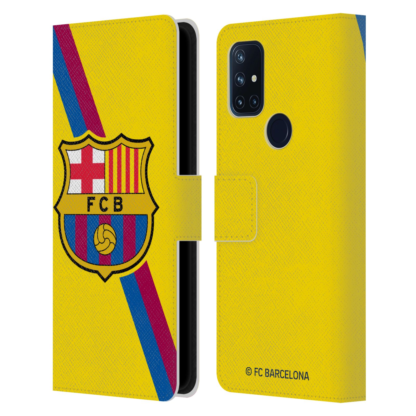 Pouzdro na mobil OnePlus Nord N10 5G - HEAD CASE - FC Barcelona - Dres Hosté žlutý