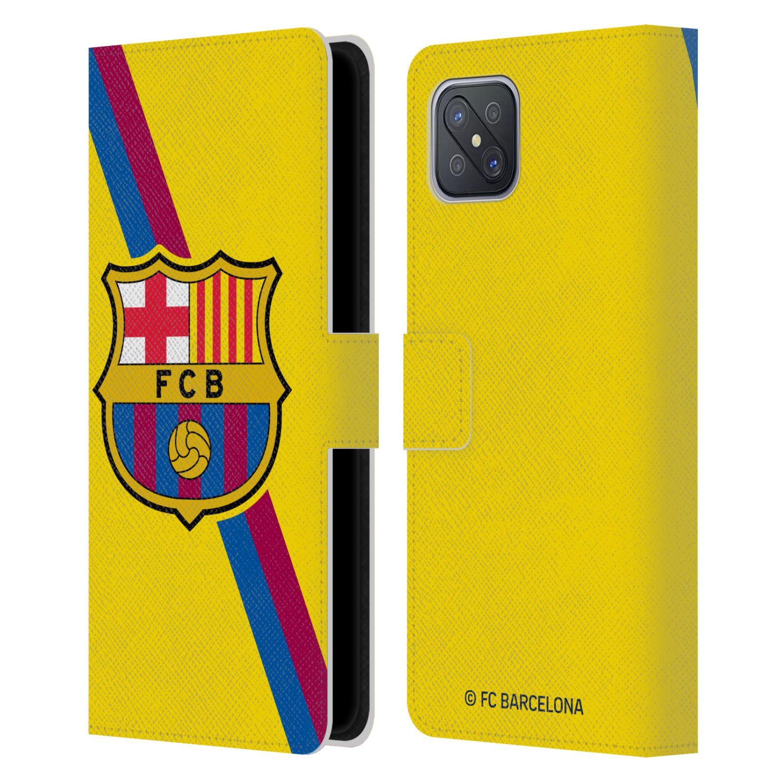 Pouzdro na mobil Oppo A92s - HEAD CASE - FC Barcelona - Dres Hosté žlutý