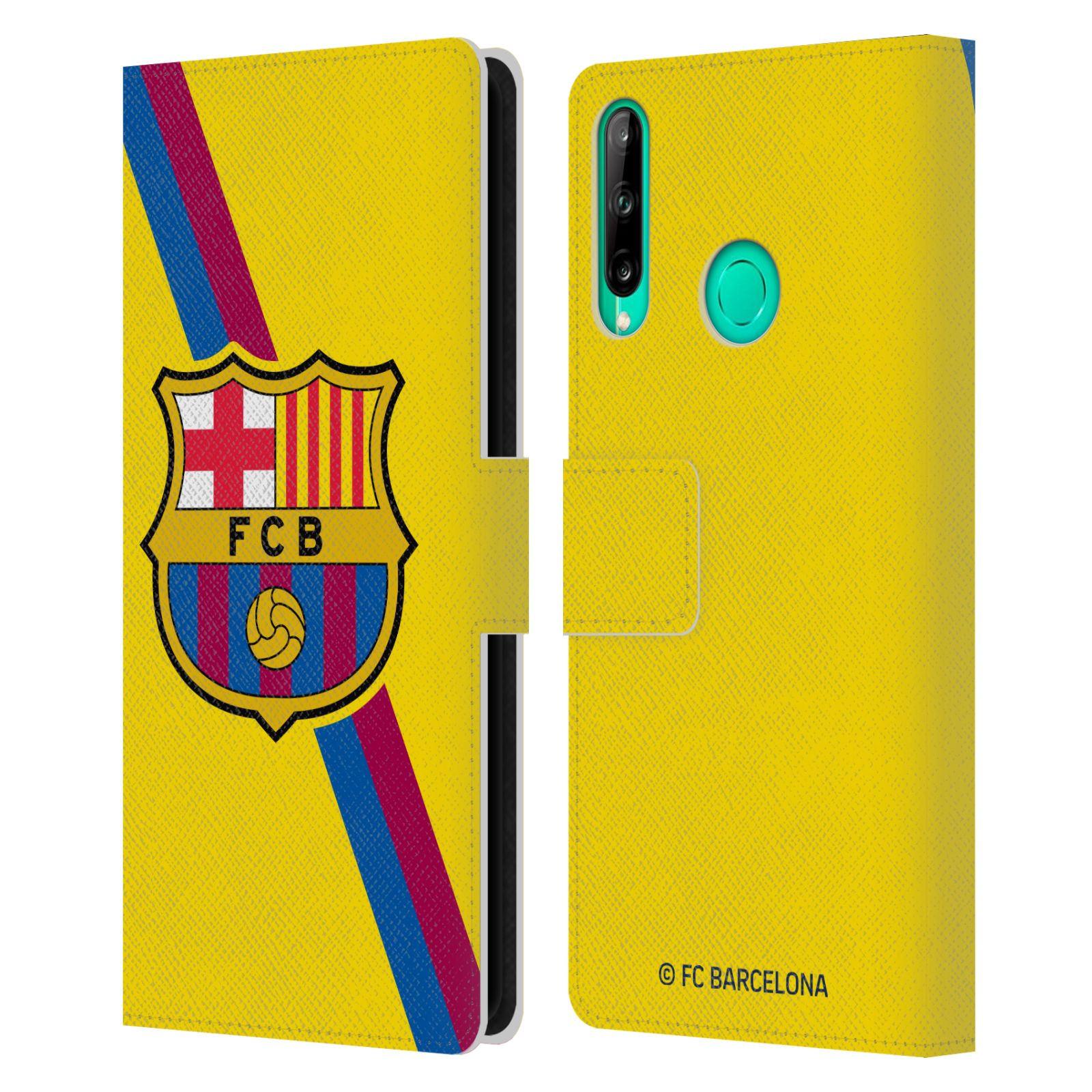 Pouzdro na mobil Huawei P40 LITE E - HEAD CASE - FC Barcelona - Dres Hosté žlutý