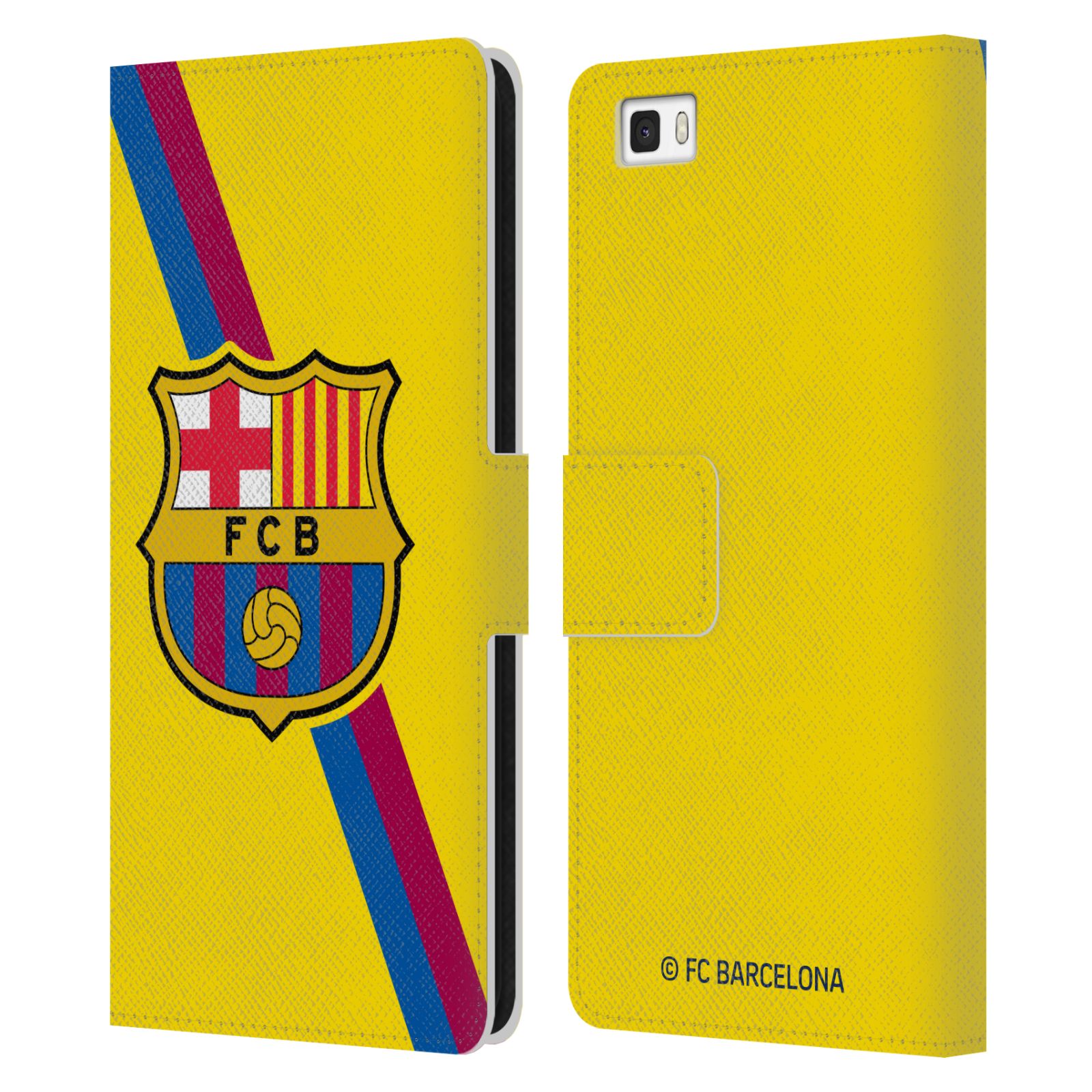 Pouzdro na mobil Huawei P8 LITE - HEAD CASE - FC Barcelona - Dres Hosté žlutý