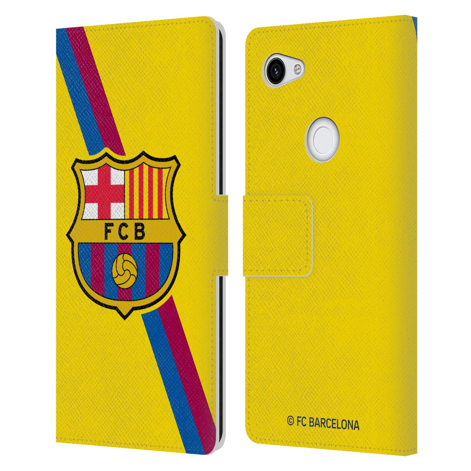 Pouzdro na mobil Google Pixel 3A XL  - HEAD CASE - FC Barcelona - Dres Hosté žlutý
