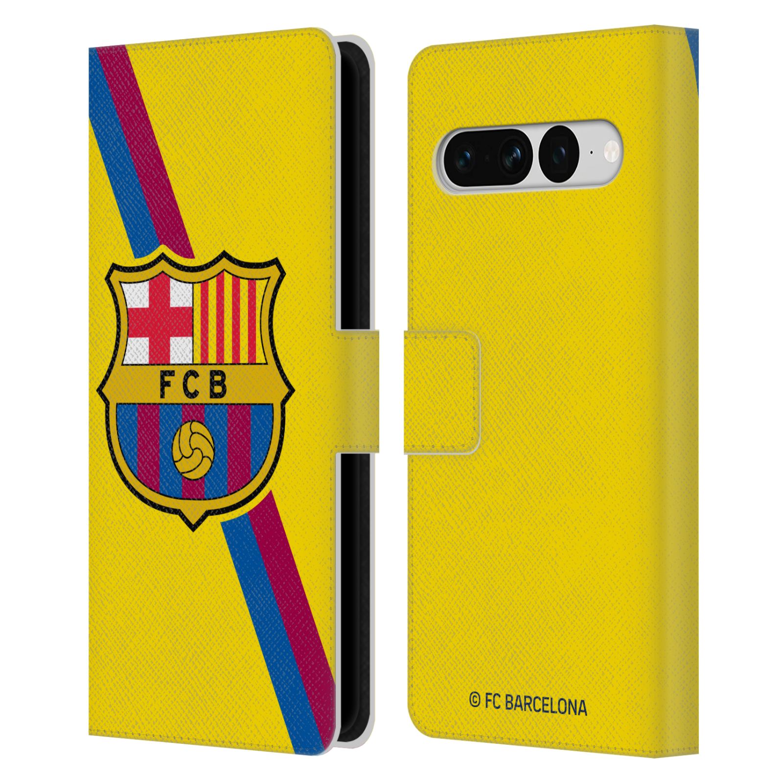 Pouzdro na mobil Google Pixel 7 PRO  - HEAD CASE - FC Barcelona - Dres Hosté žlutý