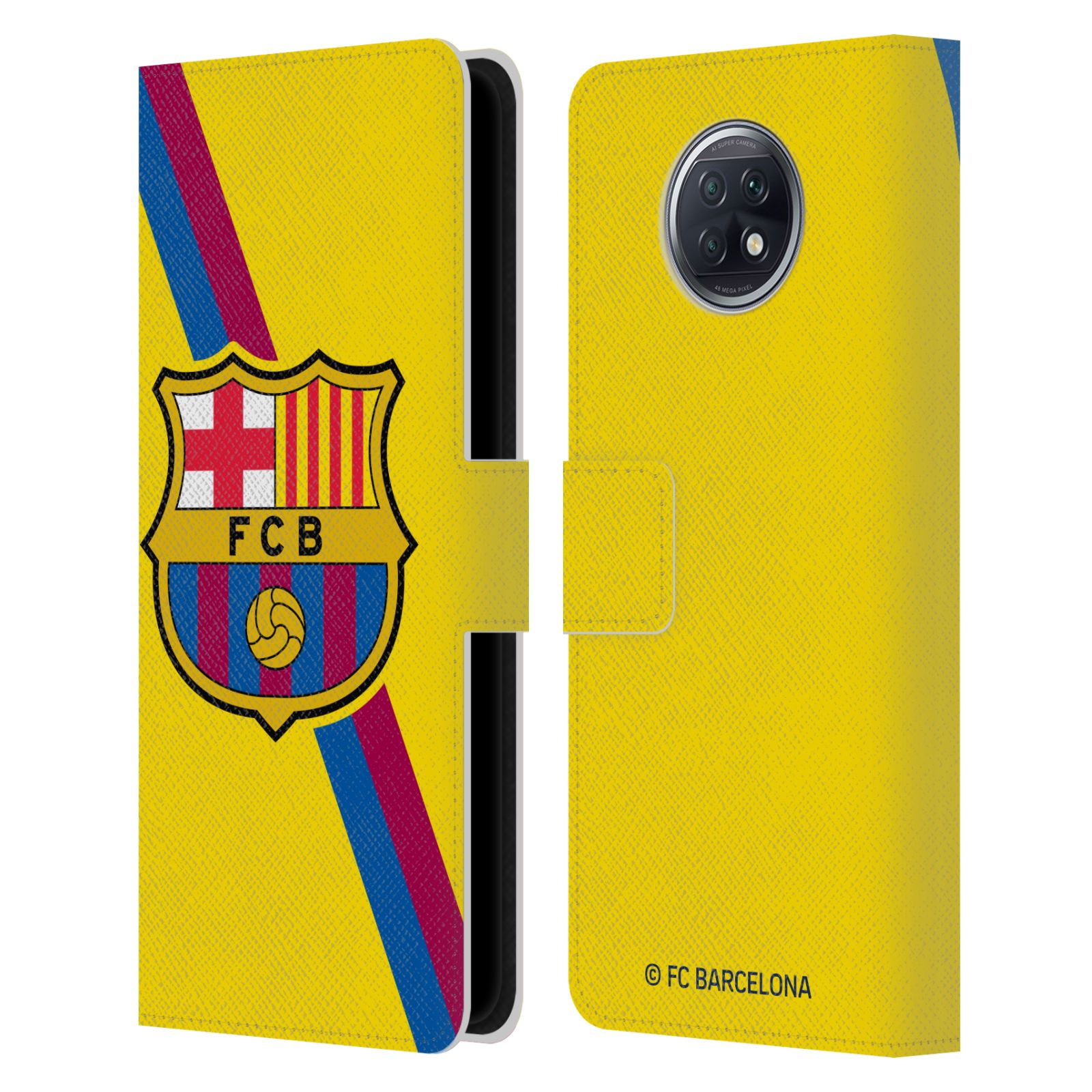 Pouzdro na mobil Xiaomi Redmi Note 9T - HEAD CASE - FC Barcelona - Dres Hosté žlutý