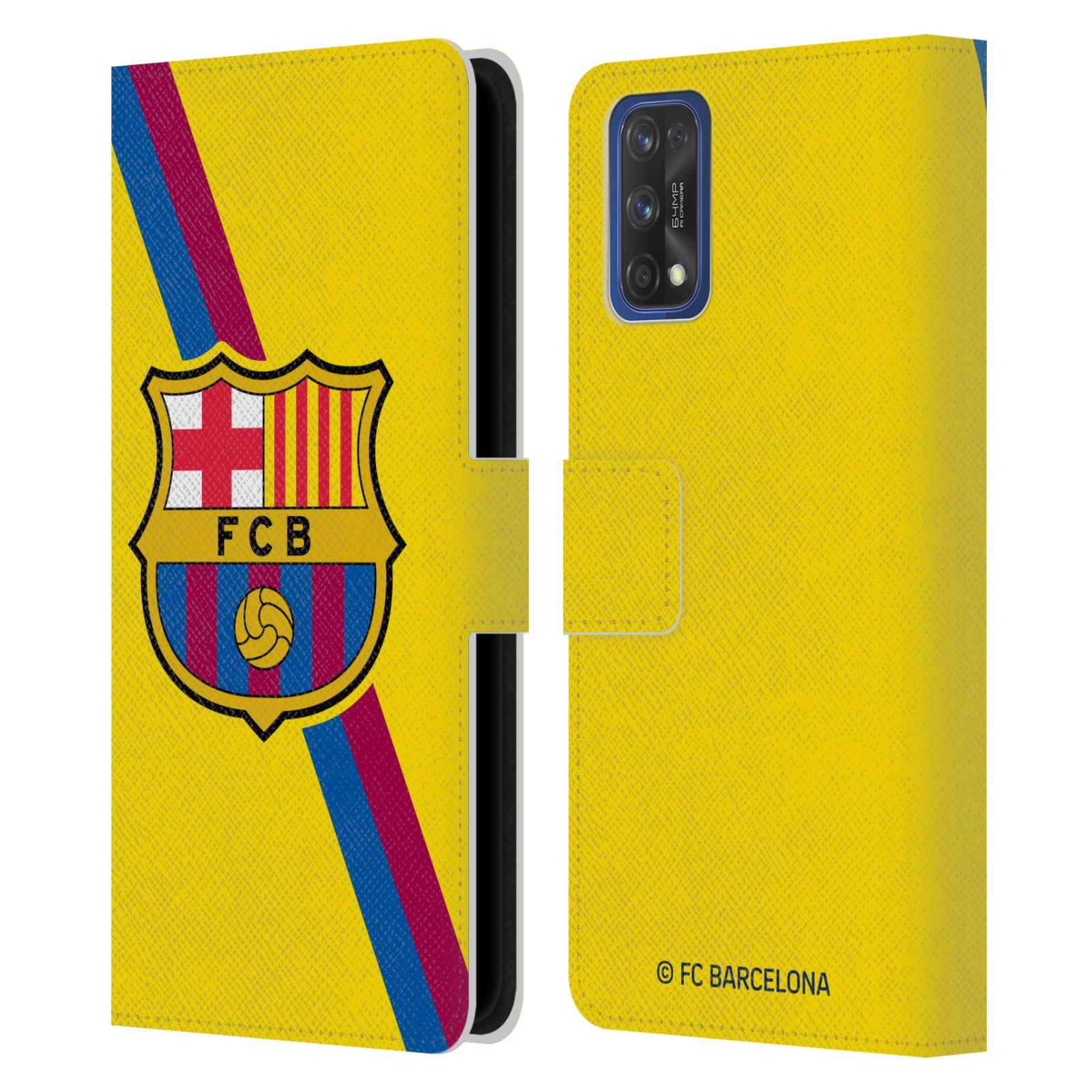 Pouzdro na mobil Realme 7 PRO - HEAD CASE - FC Barcelona - Dres Hosté žlutý