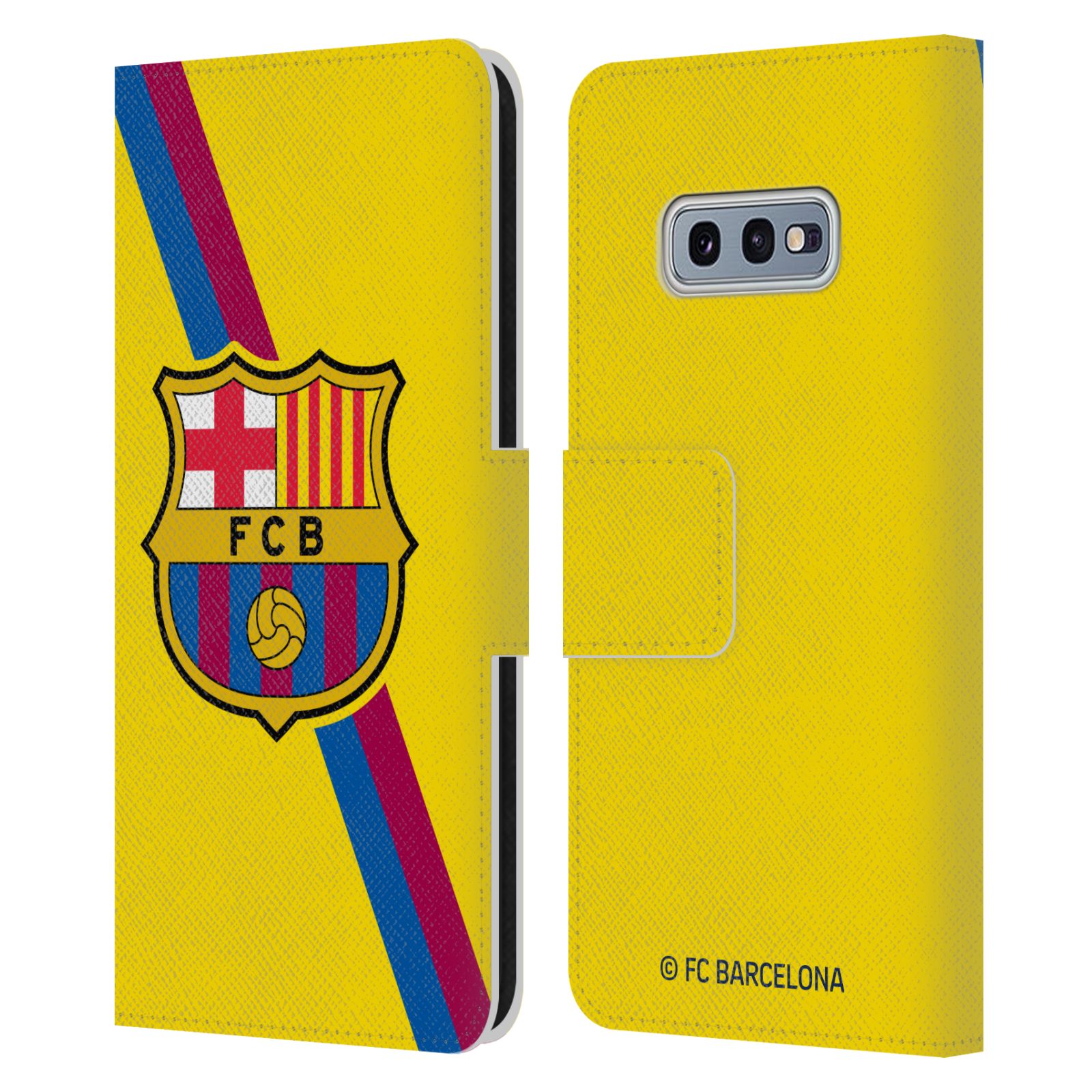 Pouzdro na mobil Samsung Galaxy S10e  - HEAD CASE - FC Barcelona - Dres Hosté žlutý