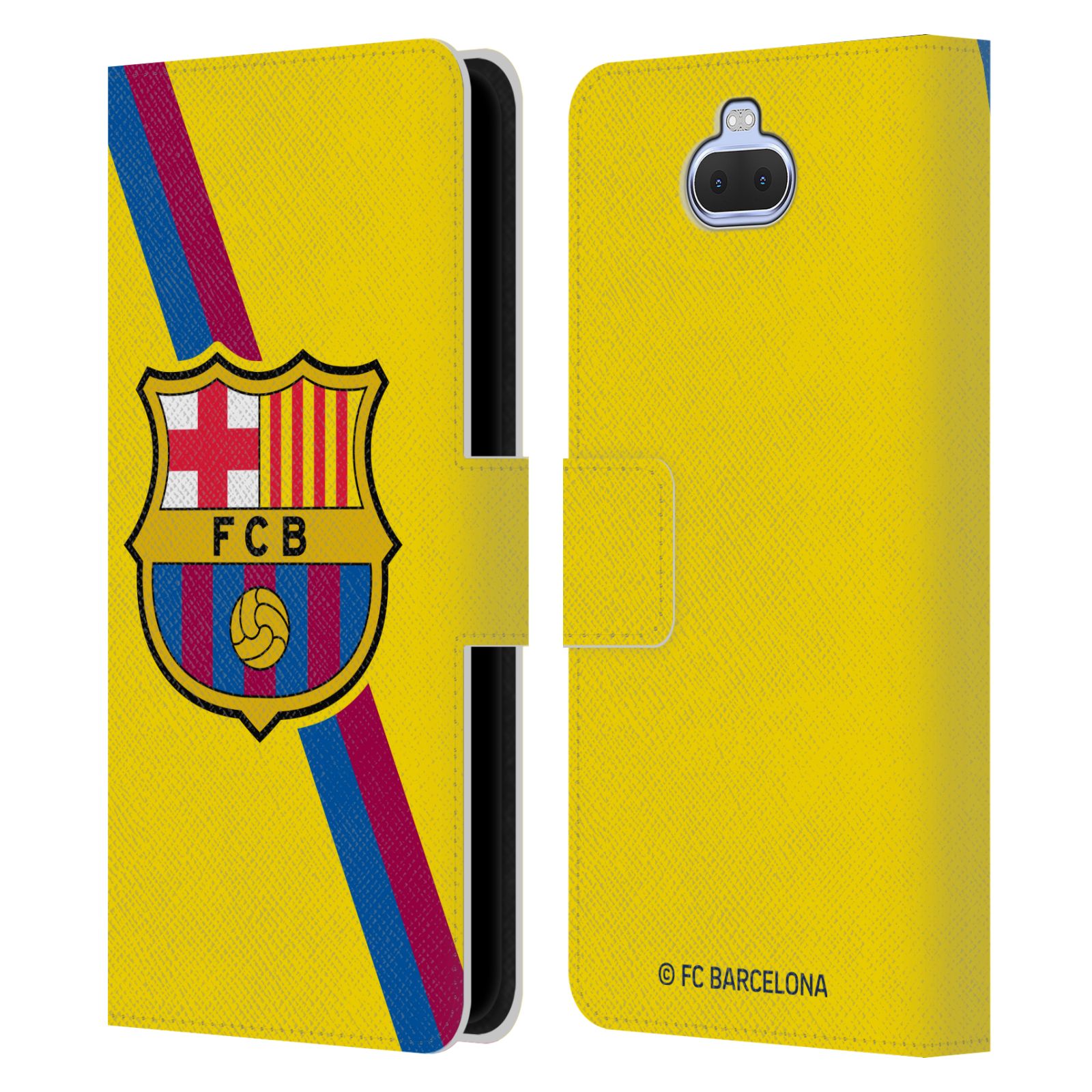 Pouzdro na mobil Sony Xperia 10 / Xperia XA3  - HEAD CASE - FC Barcelona - Dres Hosté žlutý
