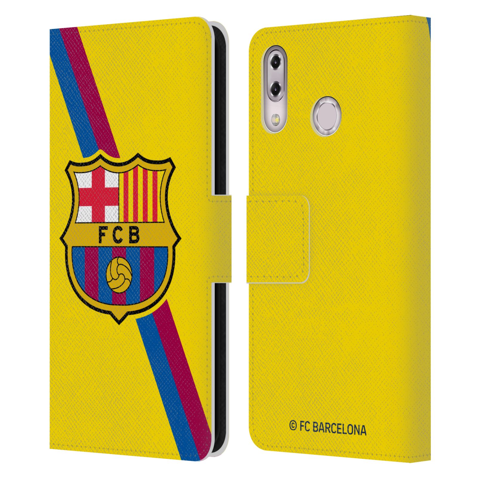 Pouzdro na mobil Asus Zenfone 5z ZS620KL, 5 ZE620KL  - HEAD CASE - FC Barcelona - Dres Hosté žlutý