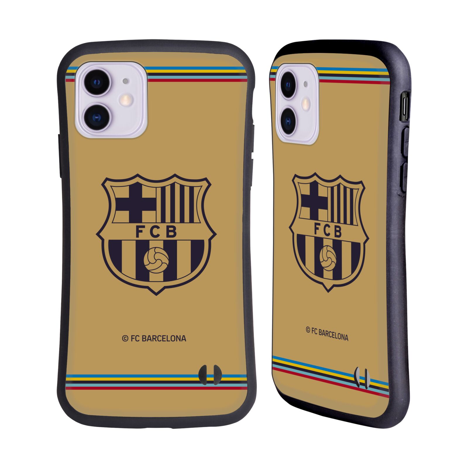 Odolný zadní obal pro mobil Apple Iphone 11 - HEAD CASE - FC Barcelona - Hnědý dres