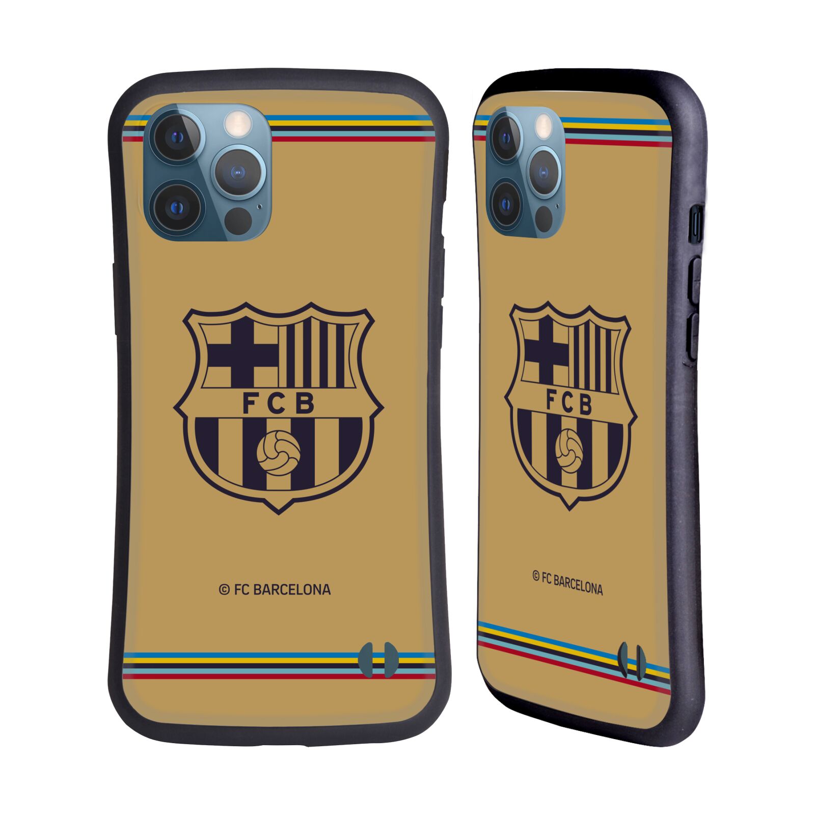 Odolný zadní obal pro mobil Apple iPhone 12 PRO MAX - HEAD CASE - FC Barcelona - Hnědý dres