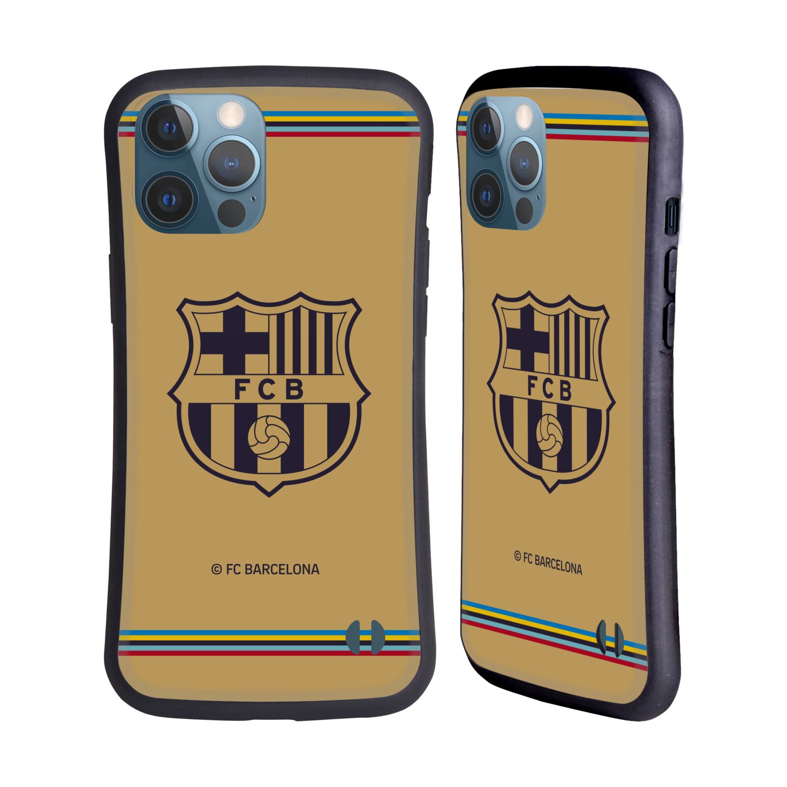 Odolný zadní obal pro mobil Apple iPhone 13 PRO MAX - HEAD CASE - FC Barcelona - Hnědý dres