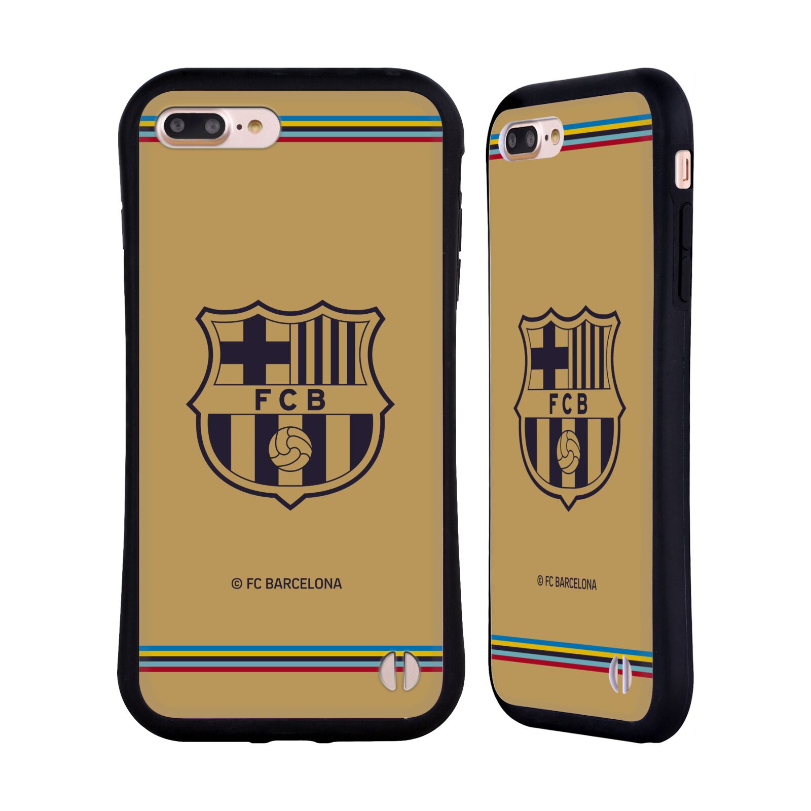 Odolný zadní obal pro mobil Apple Iphone 7+ /  8+ - HEAD CASE - FC Barcelona - Hnědý dres