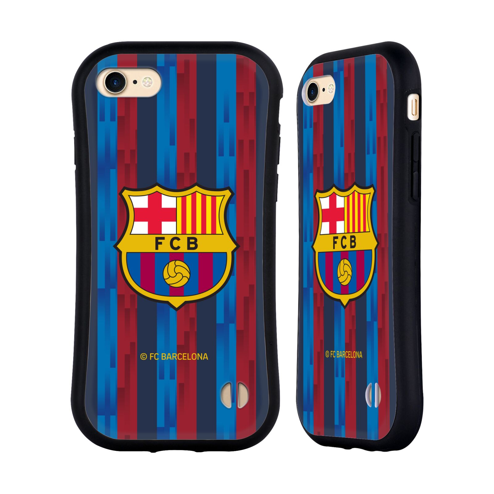 Odolný zadní obal pro mobil Apple Iphone 7/8/SE2020 - HEAD CASE - FC Barcelona - Domací dres běžící pruhy