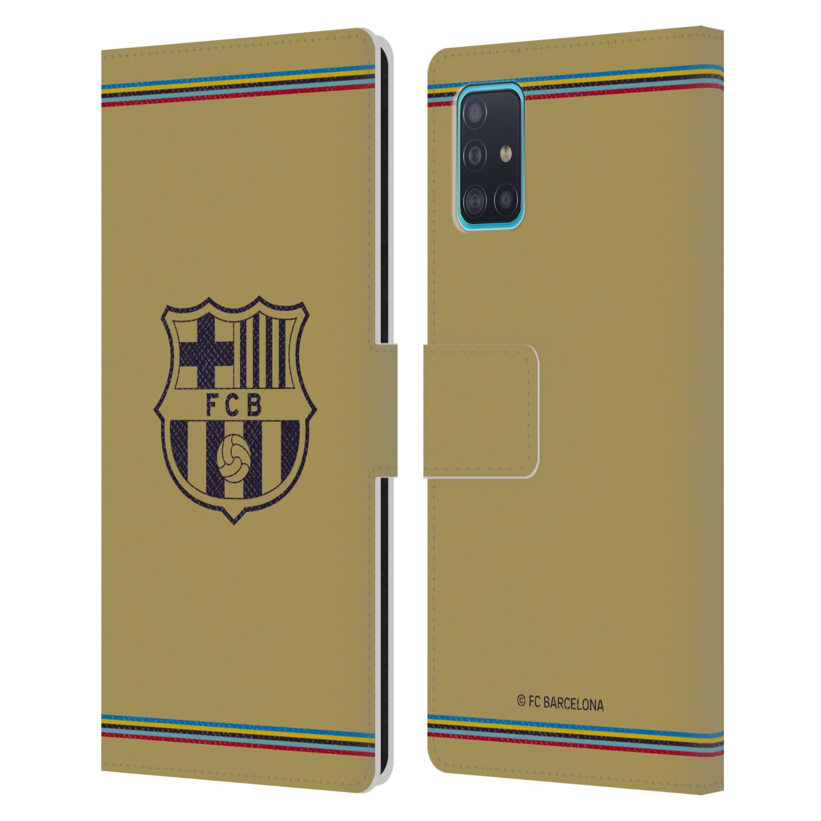 Pouzdro na mobil Samsung Galaxy A51 - HEAD CASE - FC Barcelona - 22/23 Venkovní dres béžová