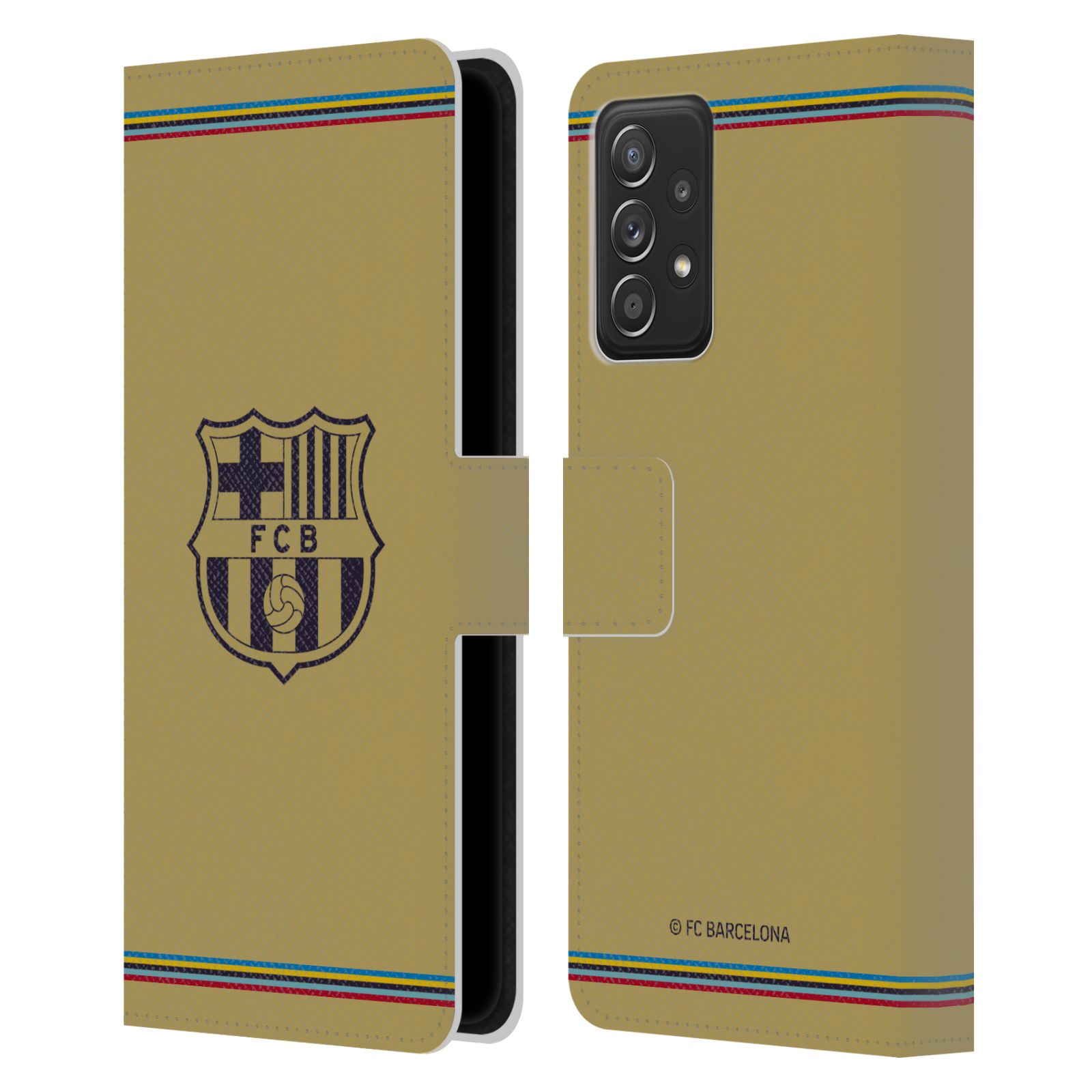 Pouzdro na mobil Samsung Galaxy A52 / A52 G - HEAD CASE - FC Barcelona - 22/23 Venkovní dres béžová