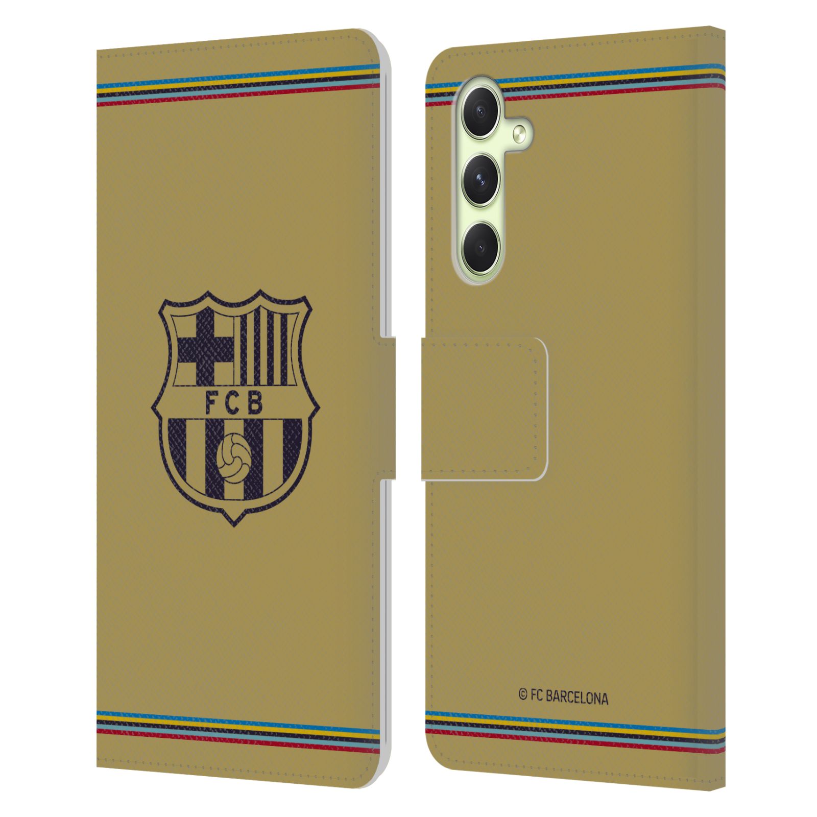 Pouzdro na mobil Samsung Galaxy A54 5G - HEAD CASE - FC Barcelona - 22/23 Venkovní dres béžová