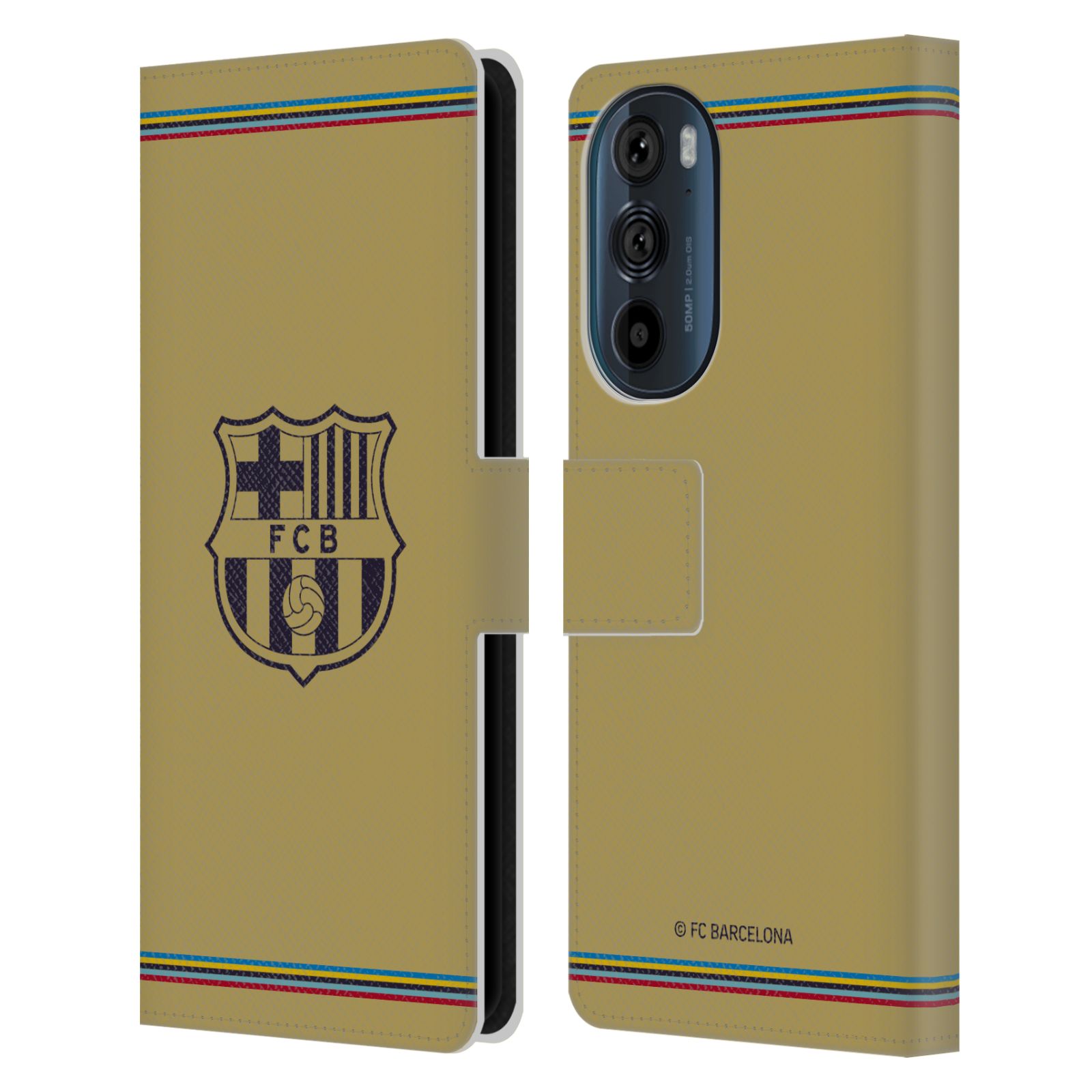 Pouzdro na mobil Motorola EDGE 30 - HEAD CASE - FC Barcelona - 22/23 Venkovní dres béžová