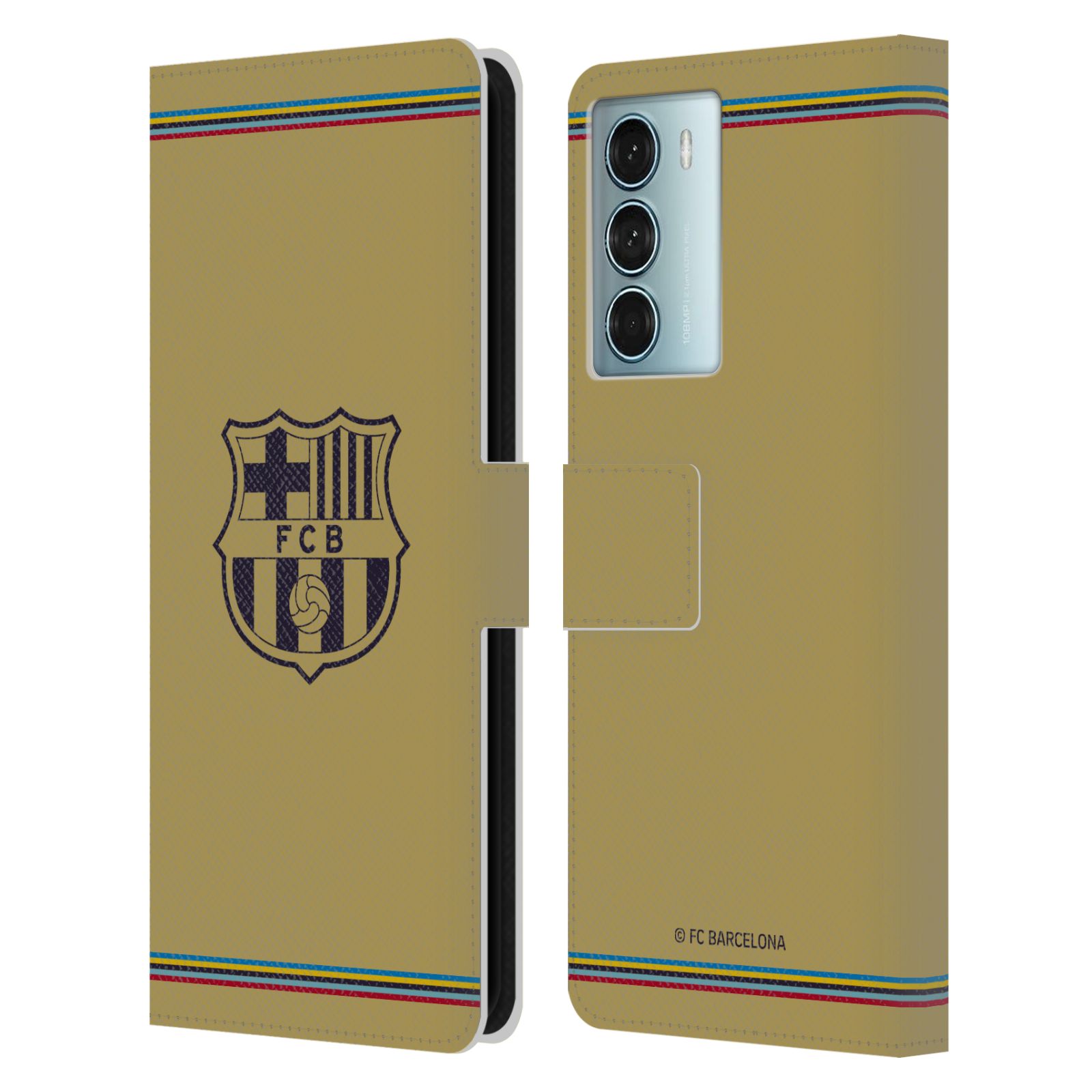 Pouzdro na mobil Motorola Moto G200 5G - HEAD CASE - FC Barcelona - 22/23 Venkovní dres béžová