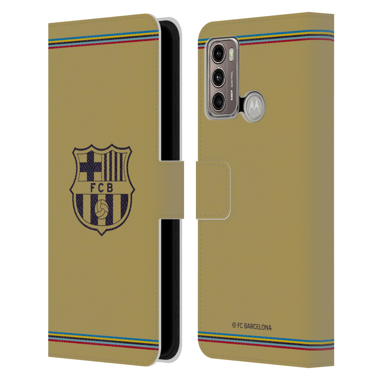 Pouzdro na mobil Motorola Moto G60 - HEAD CASE - FC Barcelona - 22/23 Venkovní dres béžová