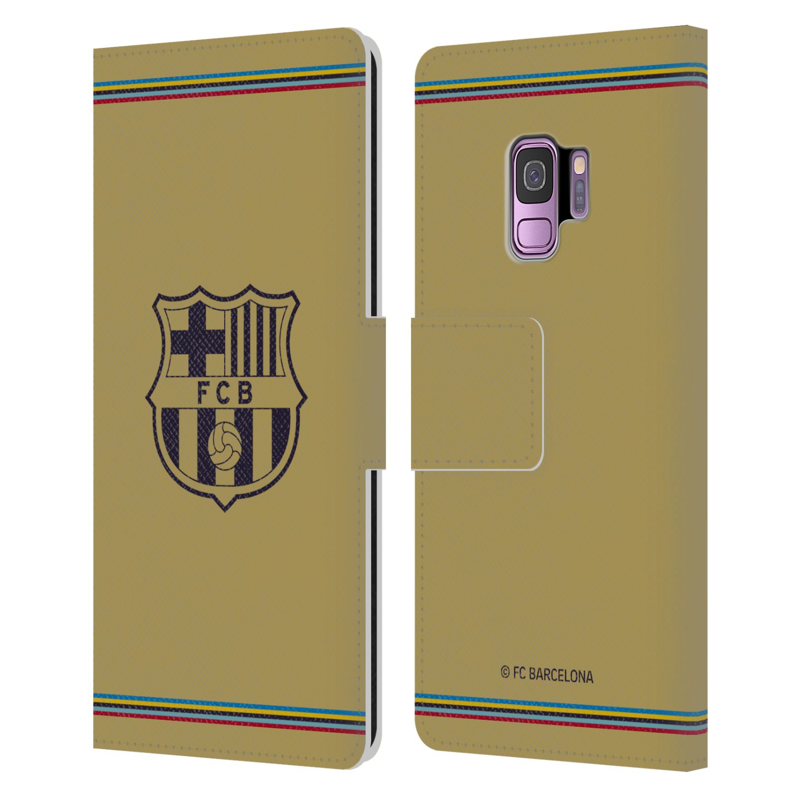 Pouzdro na mobil Samsung Galaxy S9 - HEAD CASE - FC Barcelona - 22/23 Venkovní dres béžová
