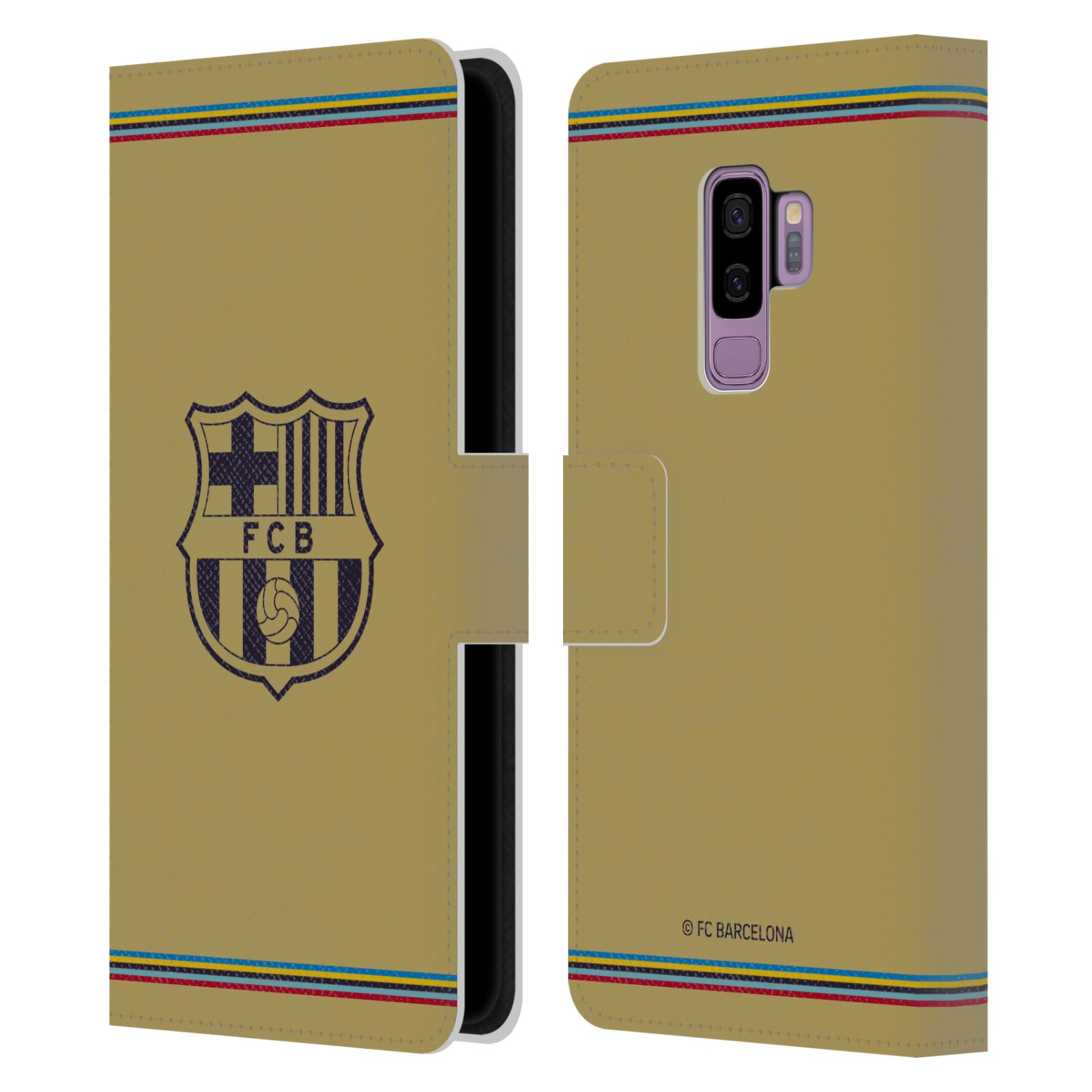 Pouzdro na mobil Samsung Galaxy S9+ / S9 PLUS - HEAD CASE - FC Barcelona - 22/23 Venkovní dres béžová