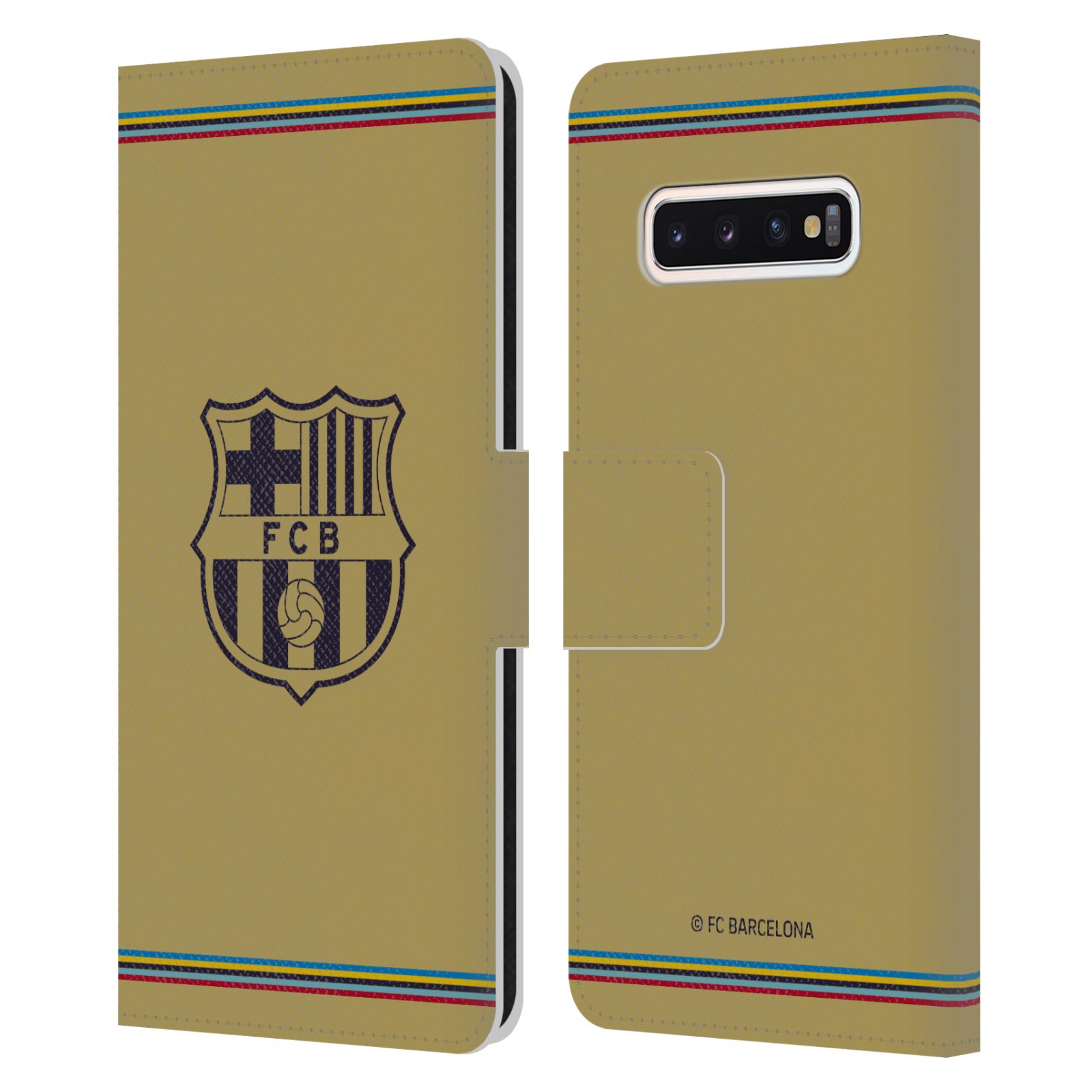 Pouzdro na mobil Samsung Galaxy S10 - HEAD CASE - FC Barcelona - 22/23 Venkovní dres béžová