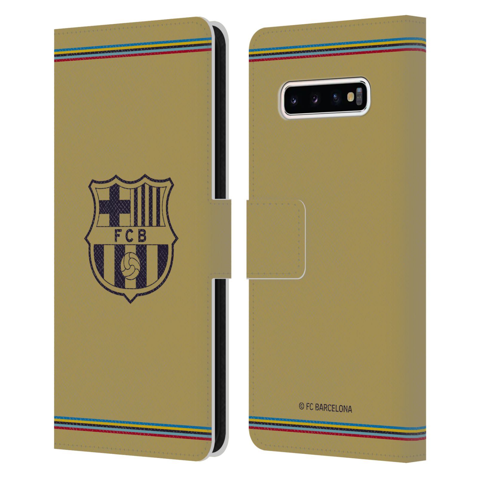 Pouzdro na mobil Samsung Galaxy S10+ - HEAD CASE - FC Barcelona - 22/23 Venkovní dres béžová