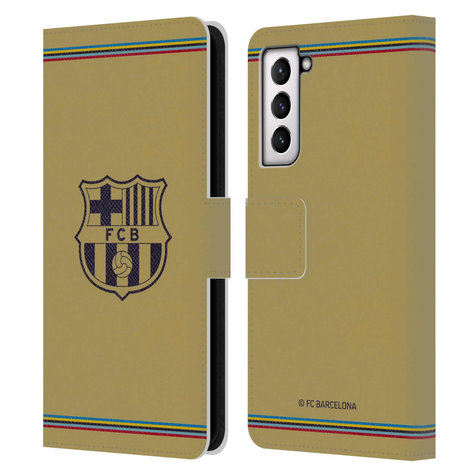 Pouzdro na mobil Samsung Galaxy S21 / S21 5G - HEAD CASE - FC Barcelona - 22/23 Venkovní dres béžová