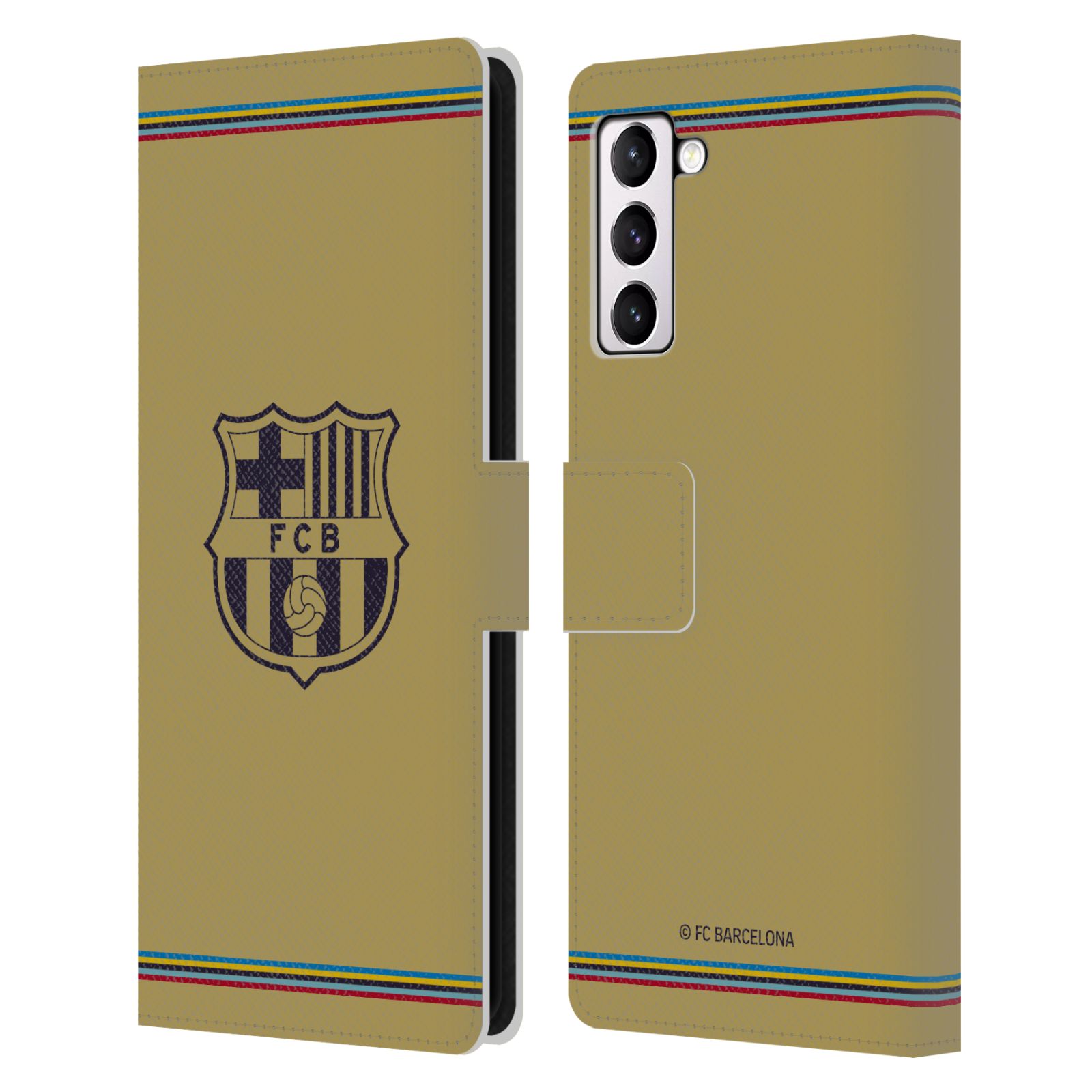 Pouzdro na mobil Samsung Galaxy S21+ 5G  - HEAD CASE - FC Barcelona - 22/23 Venkovní dres béžová