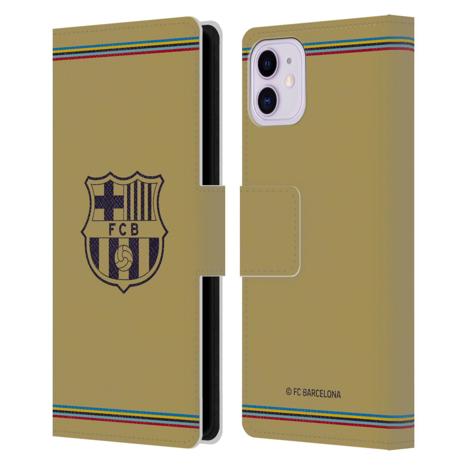 Pouzdro na mobil Apple Iphone 11 - HEAD CASE - FC Barcelona - 22/23 Venkovní dres béžová