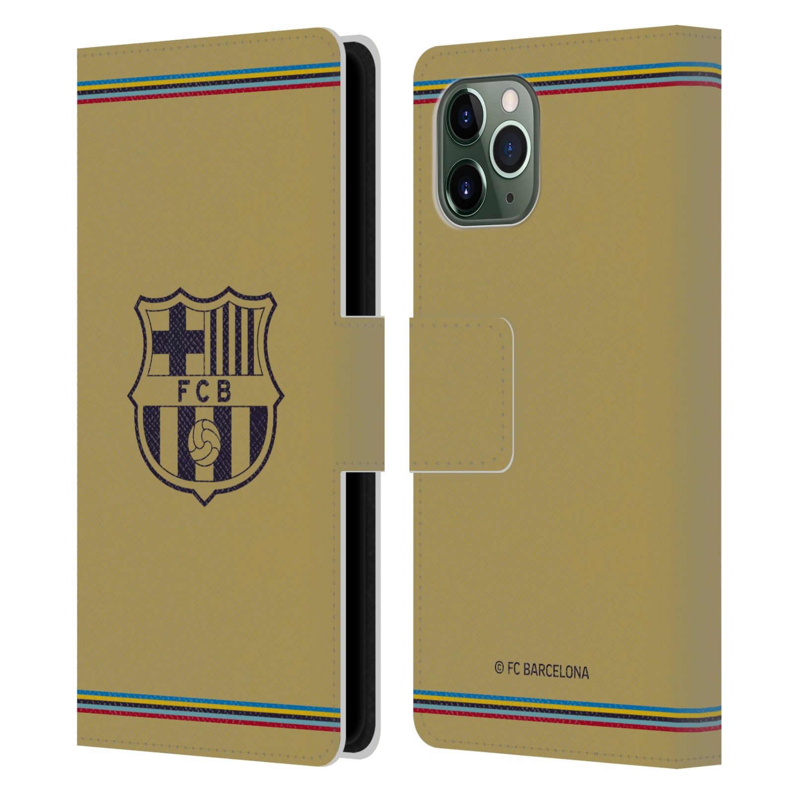Pouzdro na mobil Apple Iphone 11 Pro - HEAD CASE - FC Barcelona - 22/23 Venkovní dres béžová