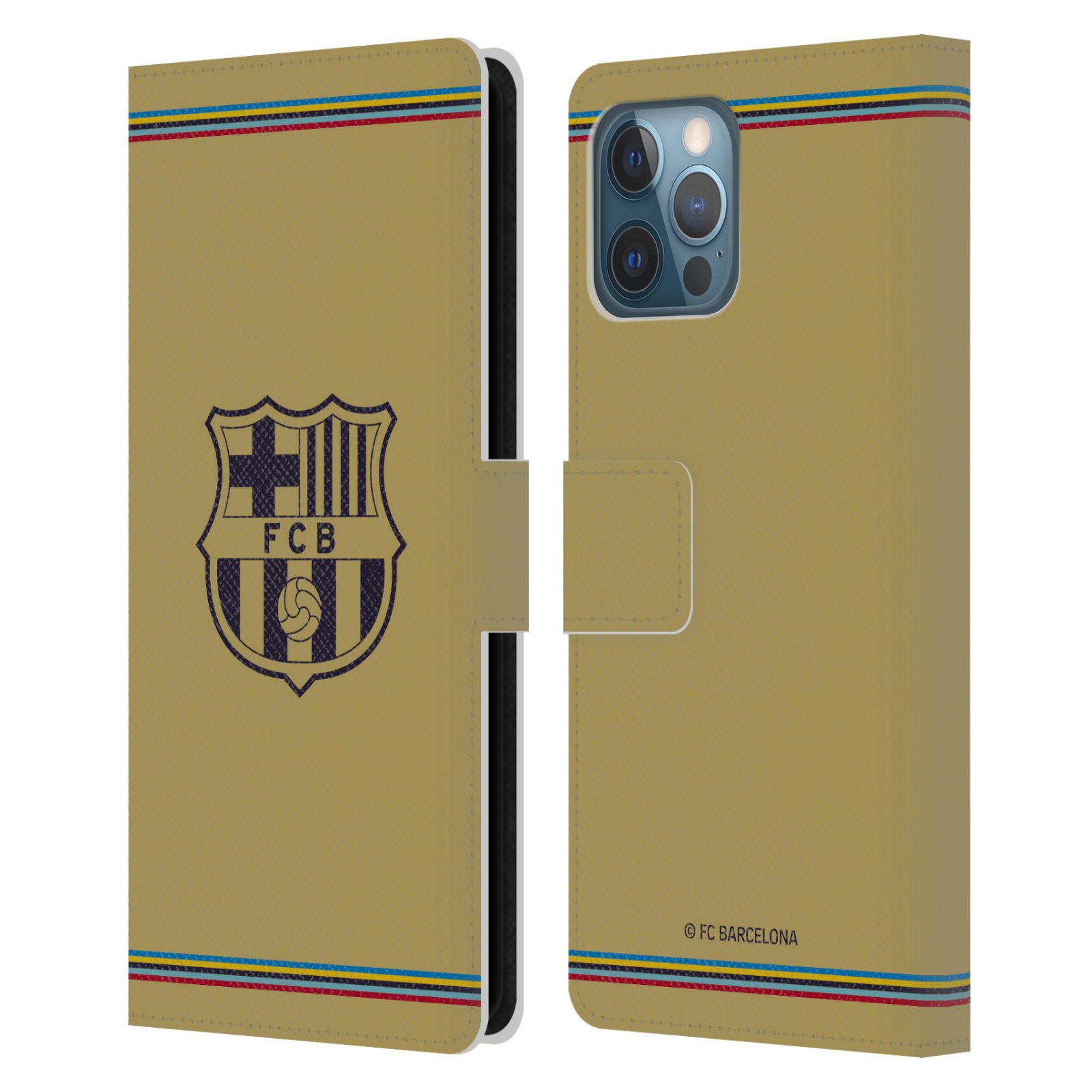 Pouzdro na mobil Apple Iphone 12 Pro Max - HEAD CASE - FC Barcelona - 22/23 Venkovní dres béžová
