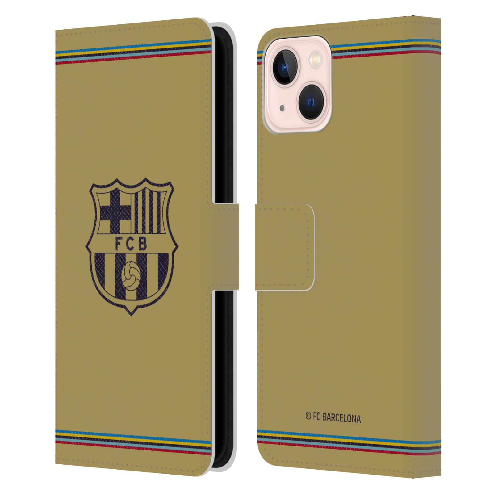 Pouzdro na mobil Apple Iphone 13 - HEAD CASE - FC Barcelona - 22/23 Venkovní dres béžová