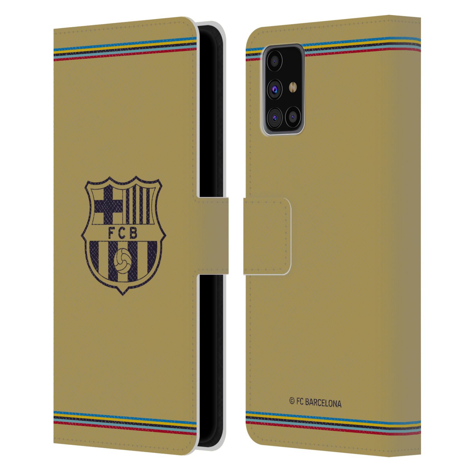 Pouzdro na mobil Samsung Galaxy M31s - HEAD CASE - FC Barcelona - 22/23 Venkovní dres béžová