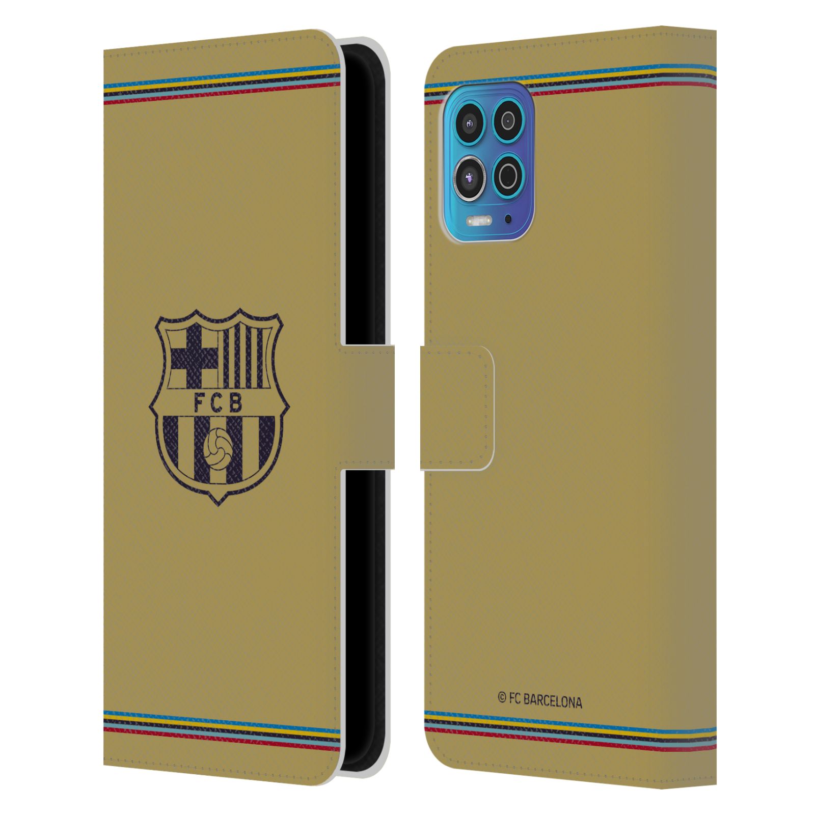 Pouzdro na mobil Motorola Moto G100 - HEAD CASE - FC Barcelona - 22/23 Venkovní dres béžová