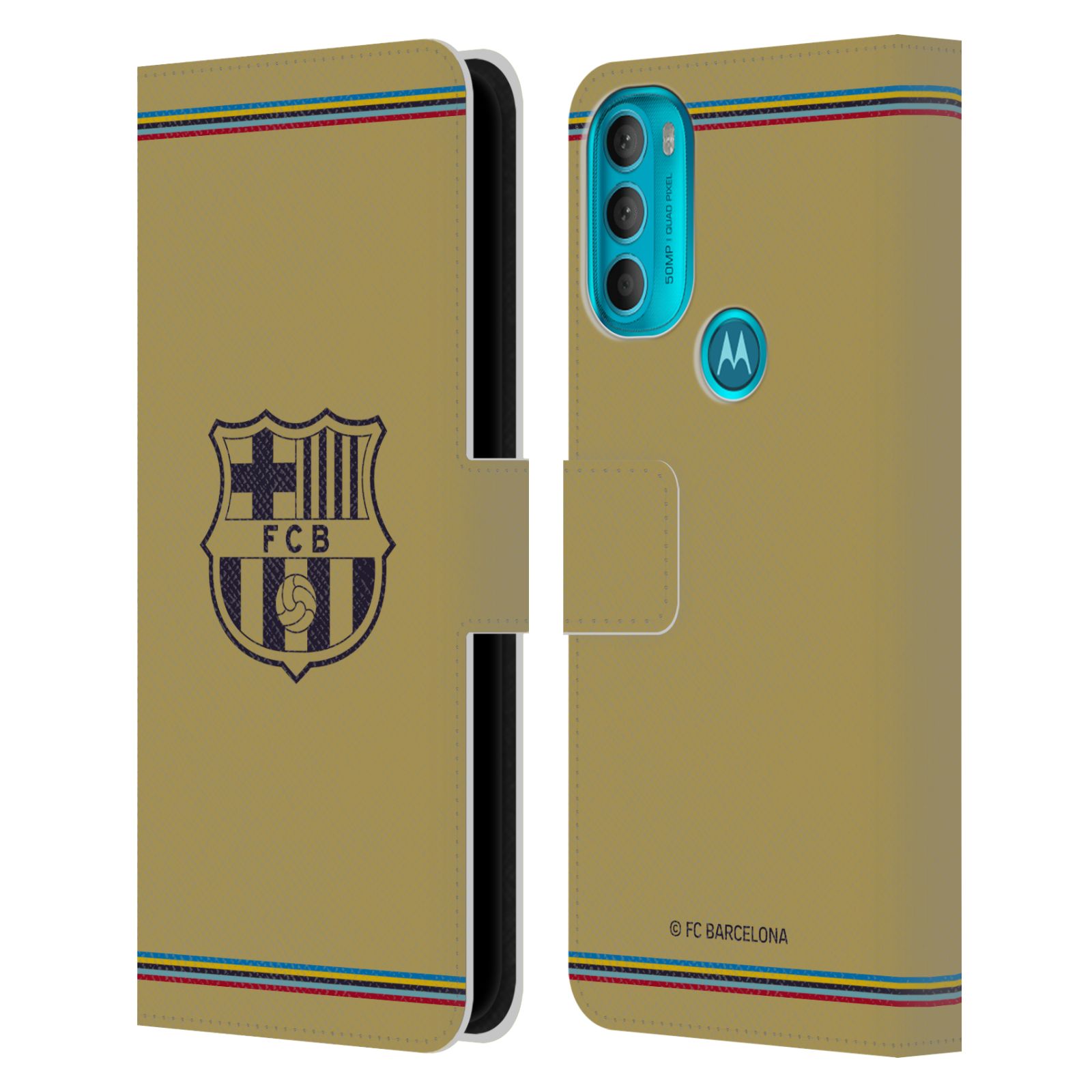 Pouzdro na mobil Motorola Moto G71 5G - HEAD CASE - FC Barcelona - 22/23 Venkovní dres béžová
