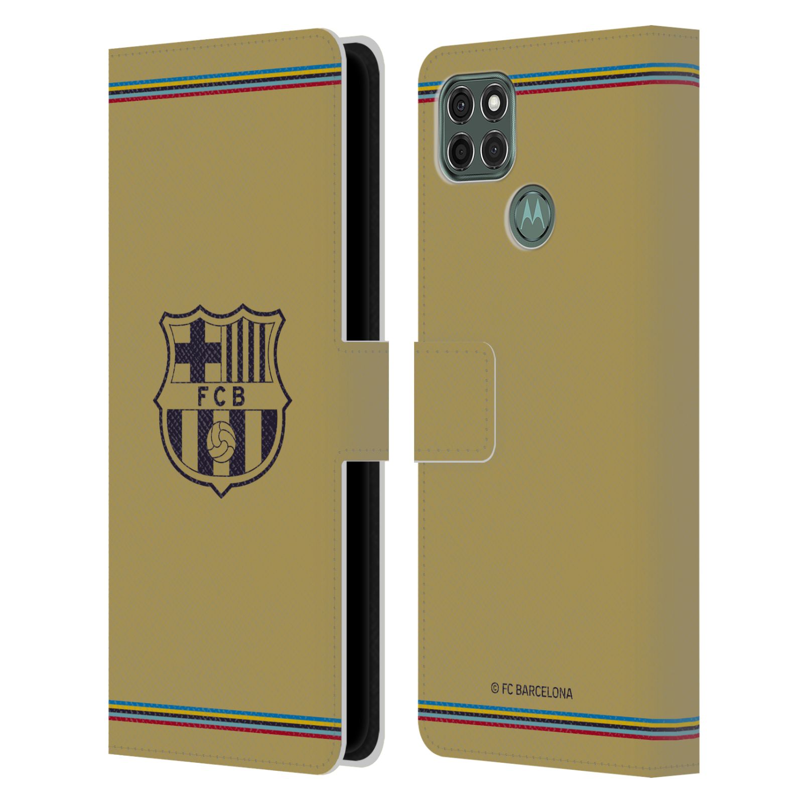 Pouzdro na mobil Motorola Moto G9 POWER - HEAD CASE - FC Barcelona - 22/23 Venkovní dres béžová