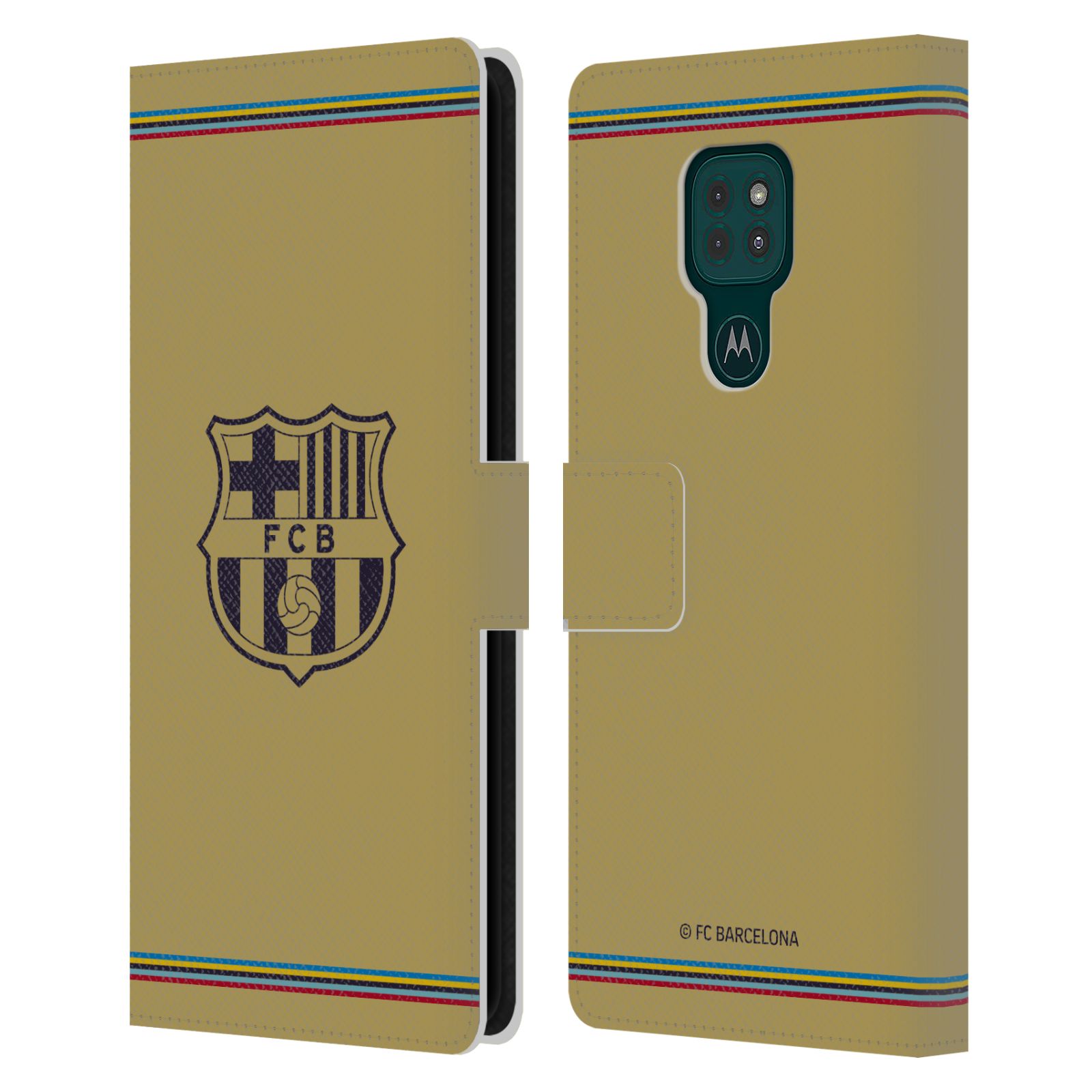 Pouzdro na mobil Motorola Moto G9 PLAY - HEAD CASE - FC Barcelona - 22/23 Venkovní dres béžová
