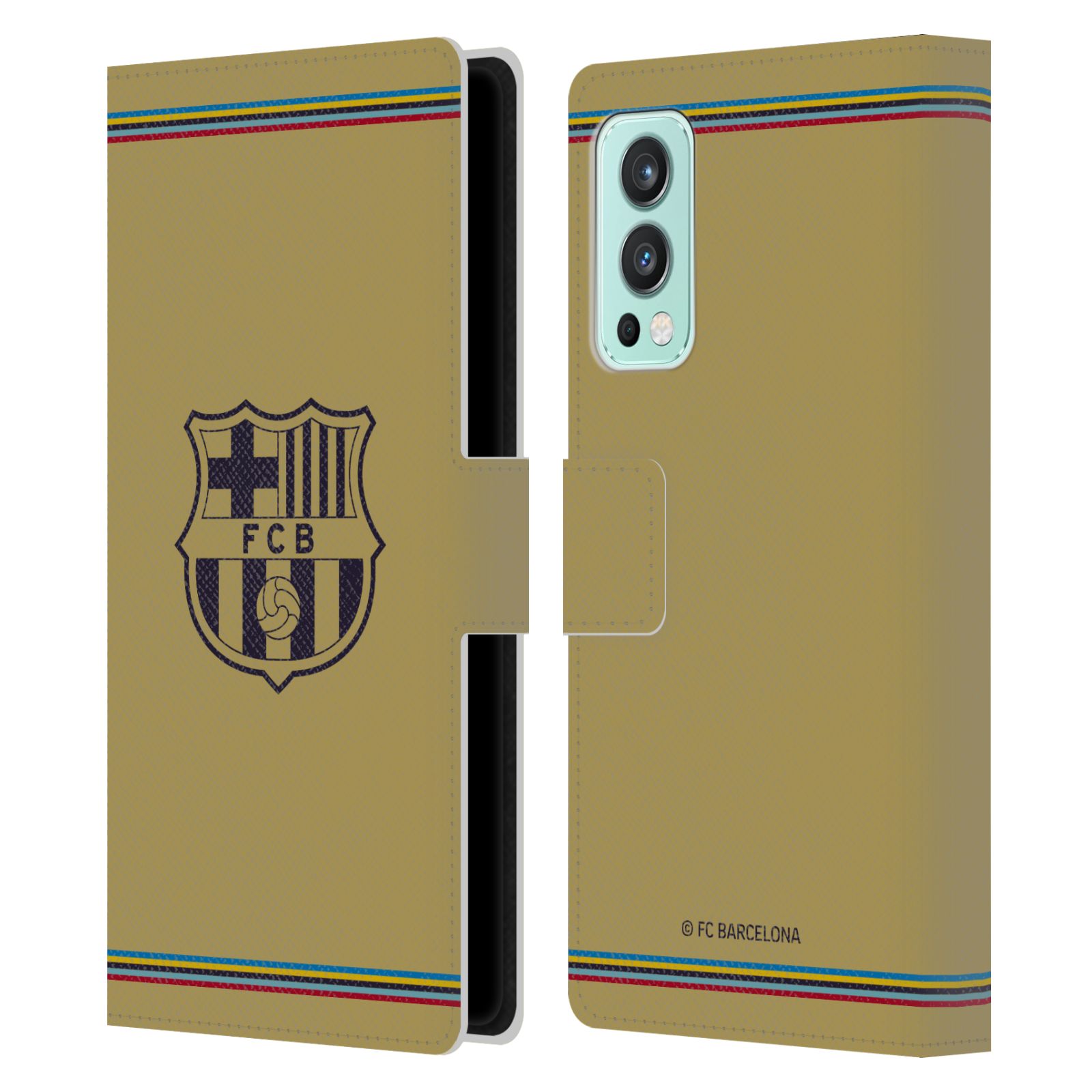 Pouzdro na mobil OnePlus Nord 2 5G - HEAD CASE - FC Barcelona - 22/23 Venkovní dres béžová