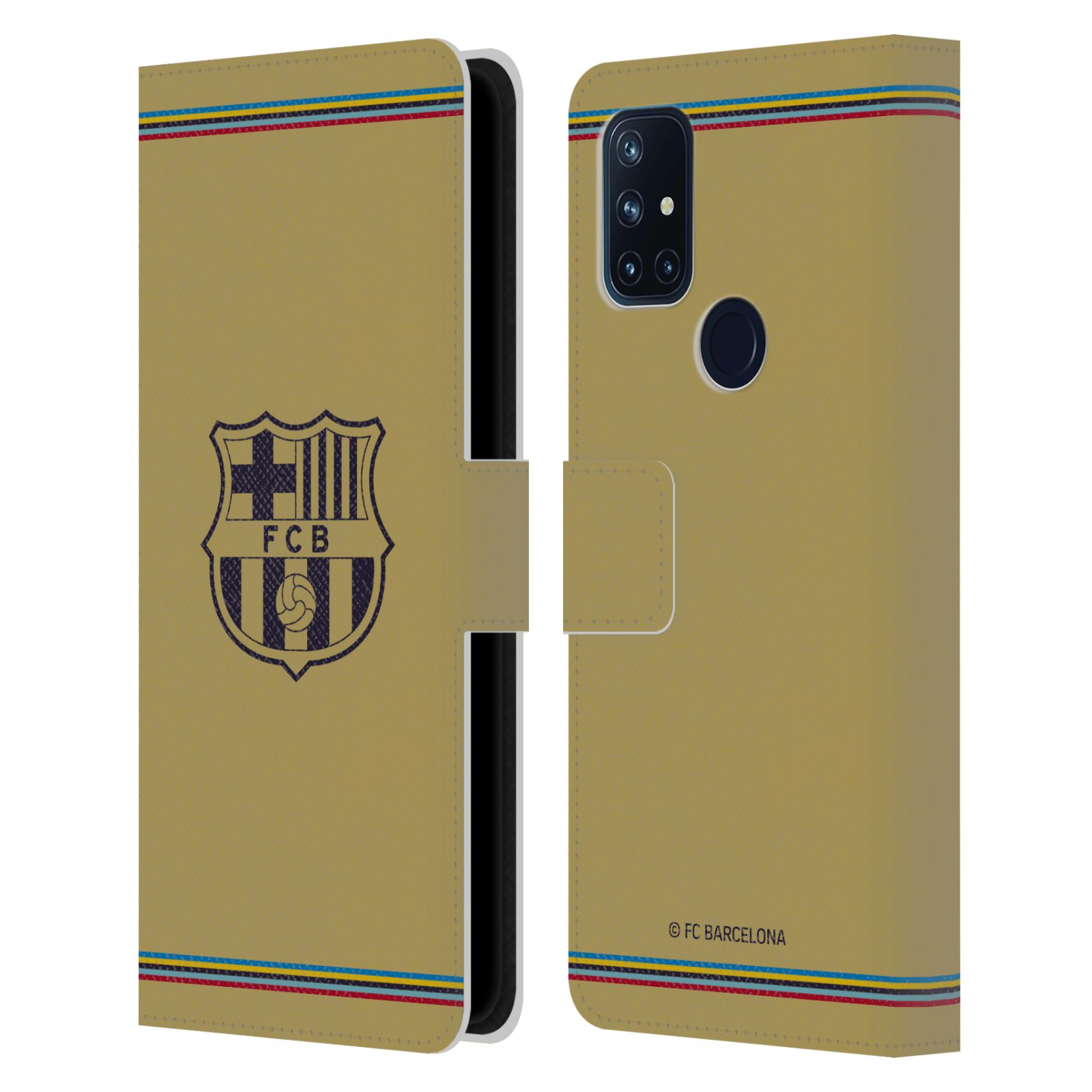 Pouzdro na mobil OnePlus Nord N10 5G - HEAD CASE - FC Barcelona - 22/23 Venkovní dres béžová