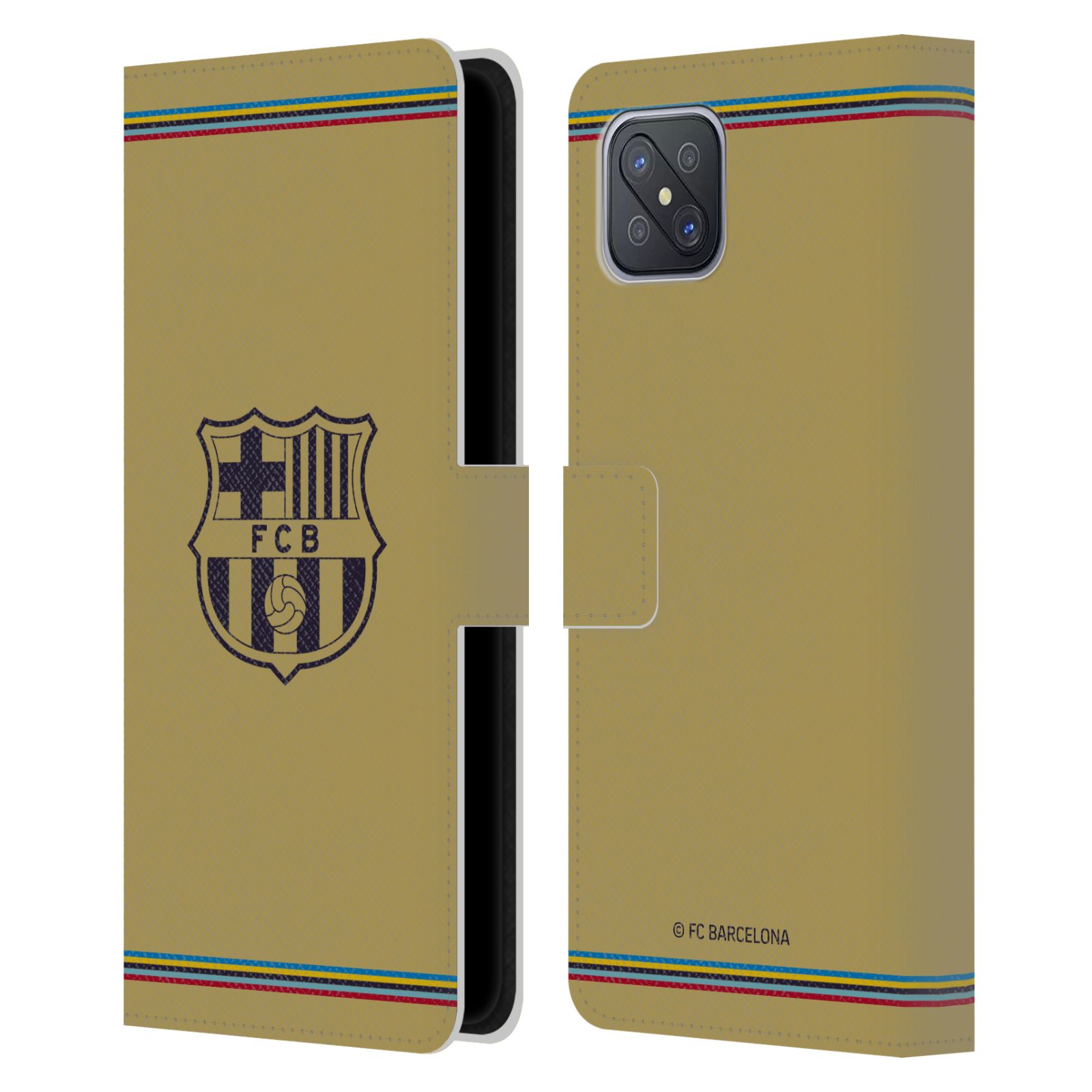 Pouzdro na mobil Oppo A92s - HEAD CASE - FC Barcelona - 22/23 Venkovní dres béžová