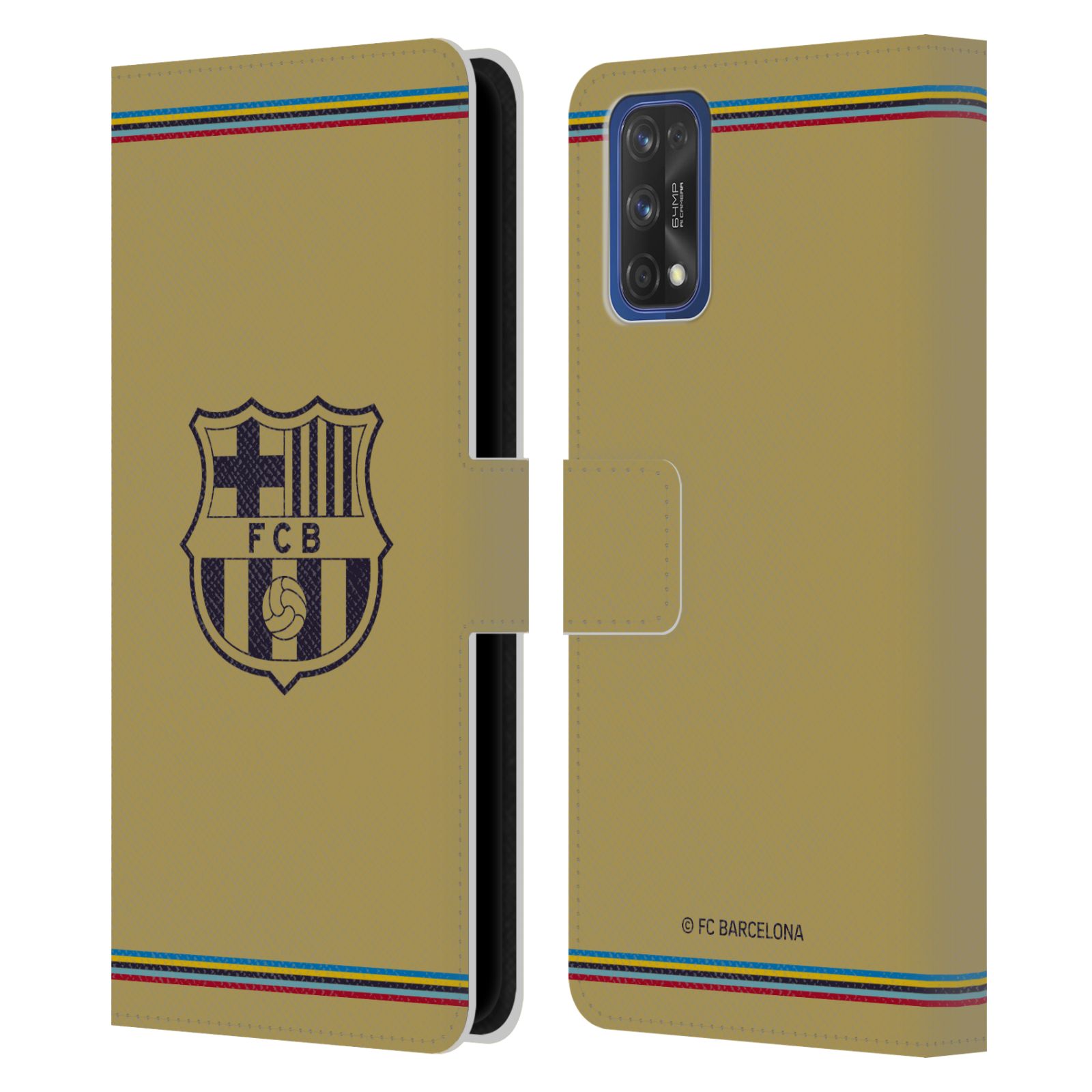 Pouzdro na mobil Realme 7 PRO - HEAD CASE - FC Barcelona - 22/23 Venkovní dres béžová