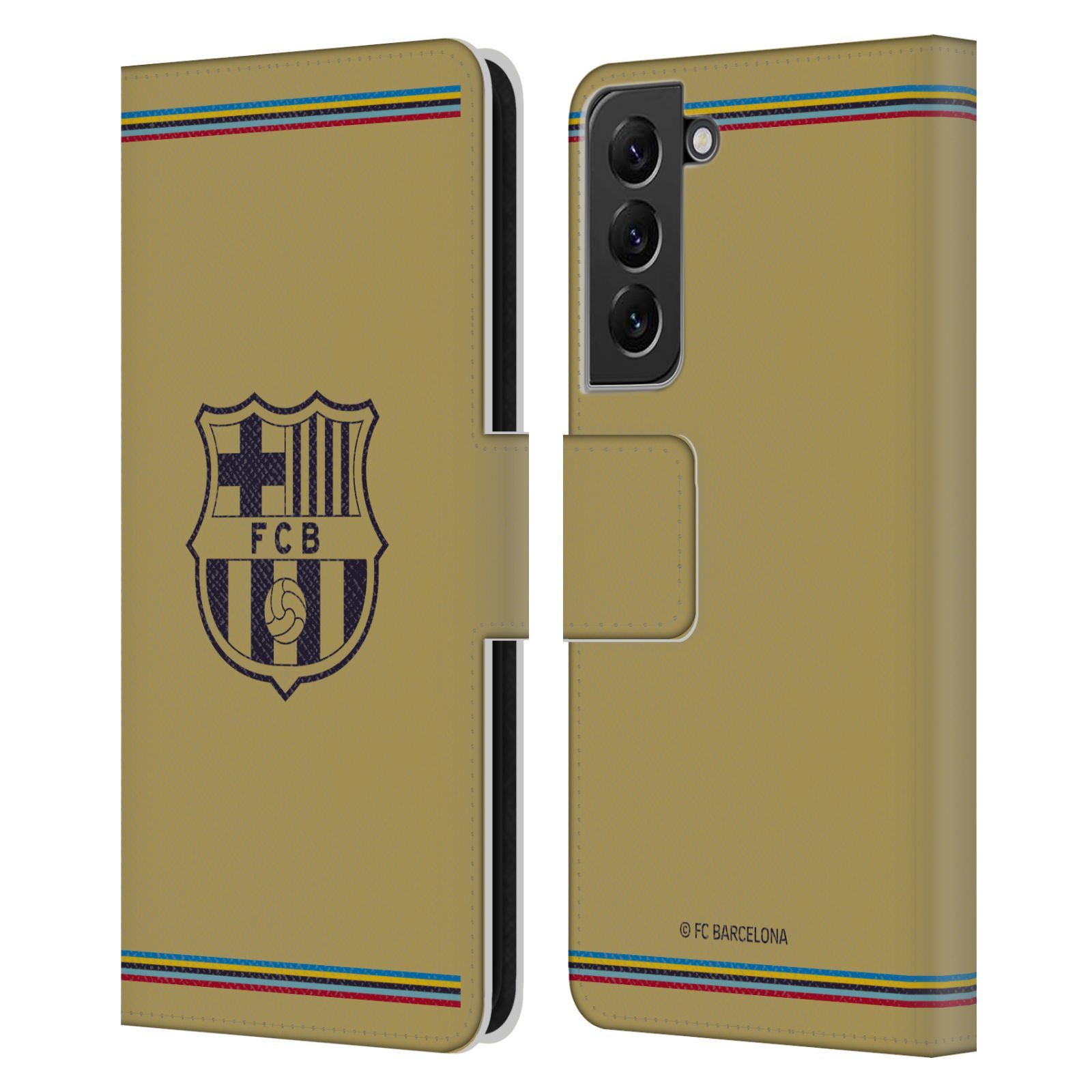 Pouzdro na mobil Samsung Galaxy S22+ 5G - HEAD CASE - FC Barcelona - 22/23 Venkovní dres béžová
