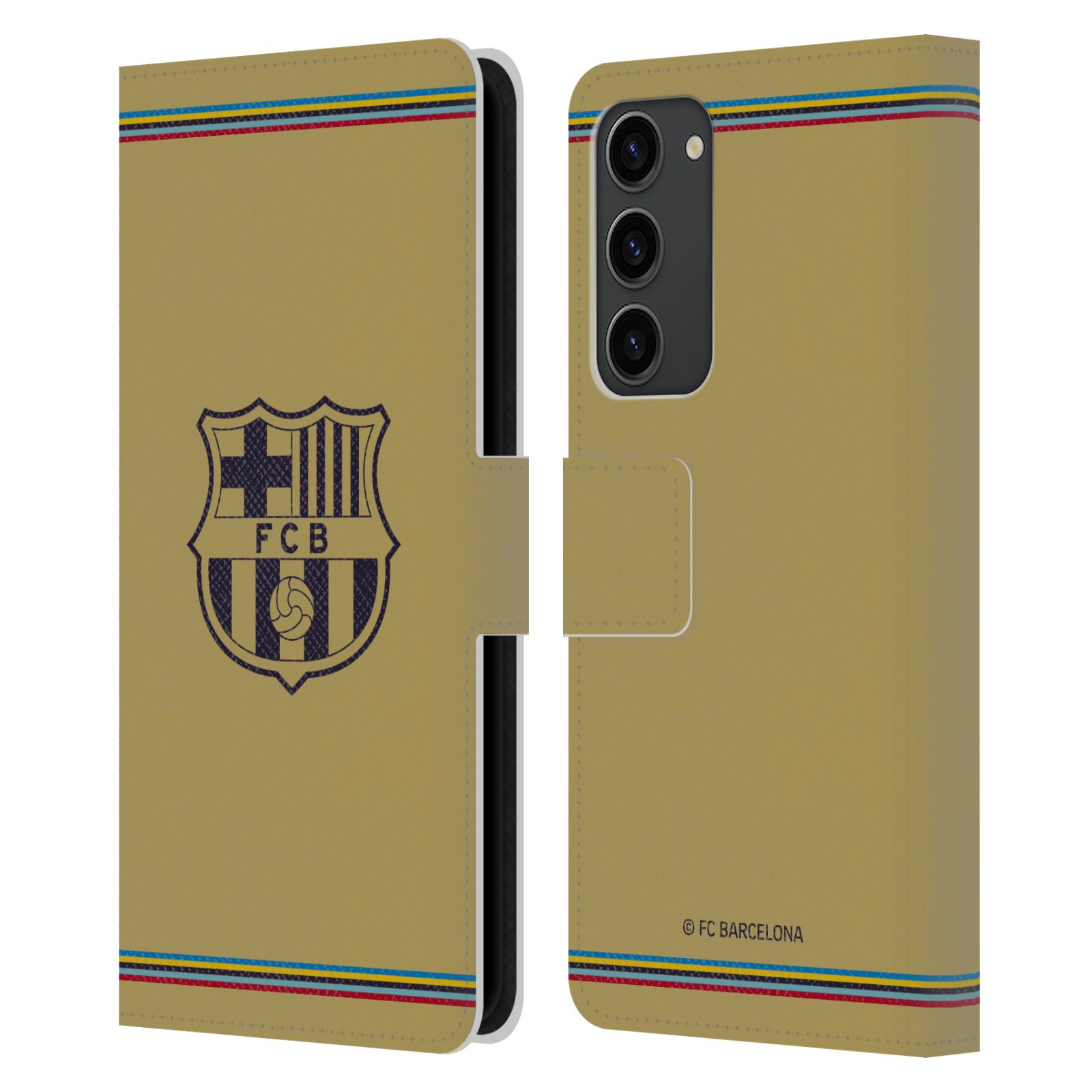Pouzdro na mobil Samsung Galaxy S23+ 5G - HEAD CASE - FC Barcelona - 22/23 Venkovní dres béžová
