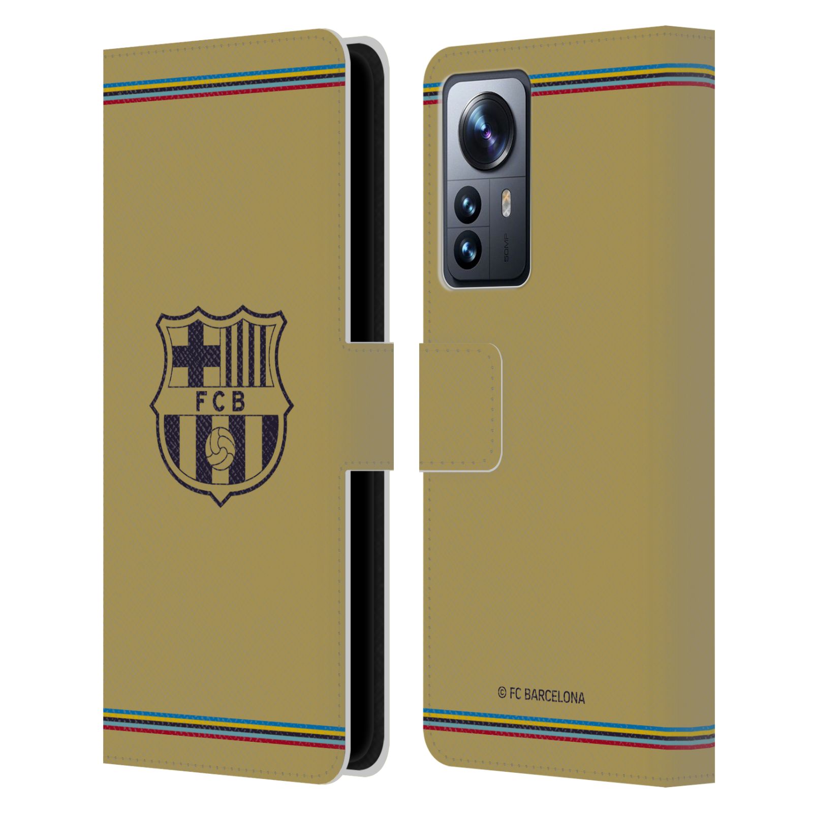 Pouzdro na mobil Xiaomi 12 PRO - HEAD CASE - FC Barcelona - 22/23 Venkovní dres béžová